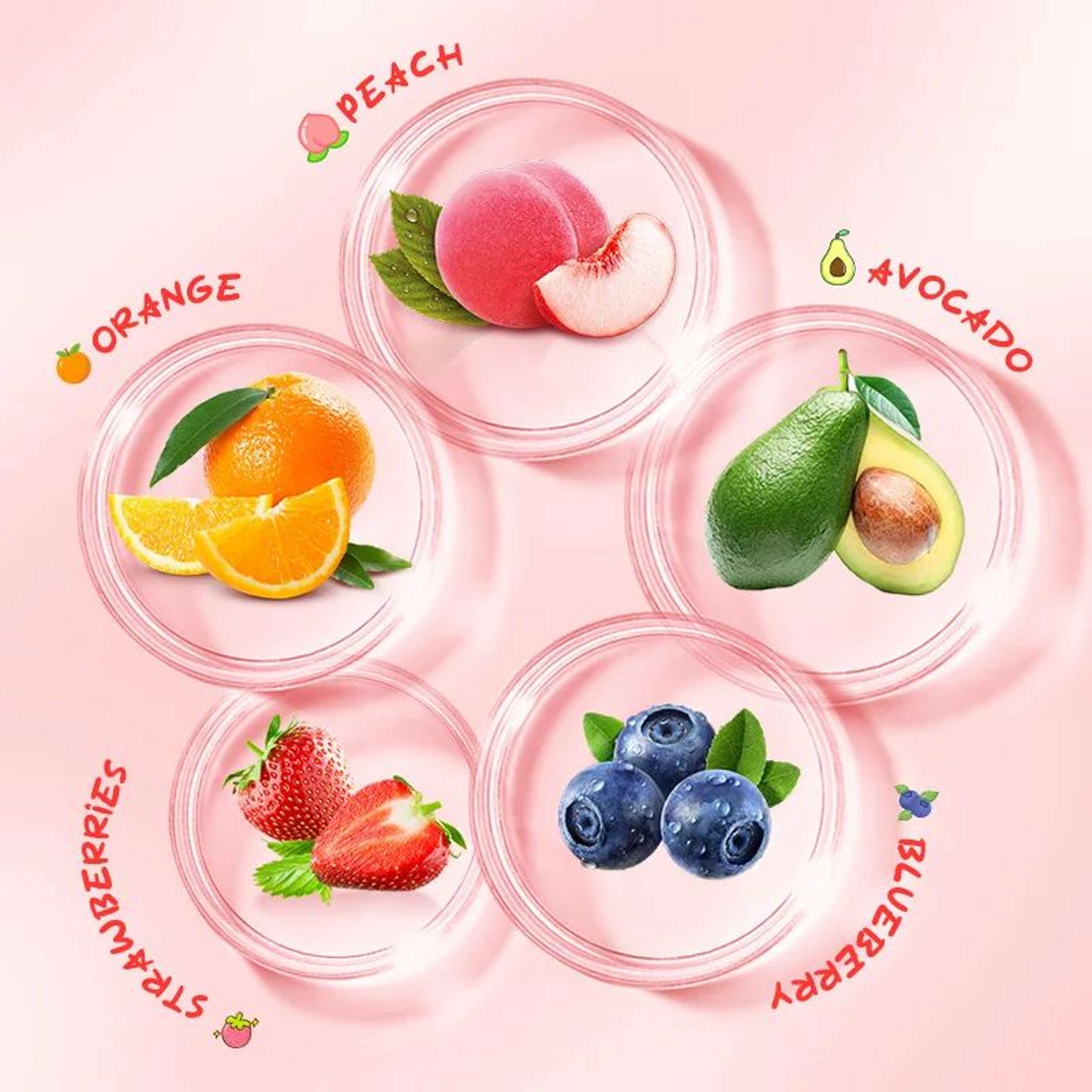 SADOER Fruit Ice Cream Hand Cream Set 5pcs Hydrating Moisturizing Hand Cream For Soft Brightened Ha 3