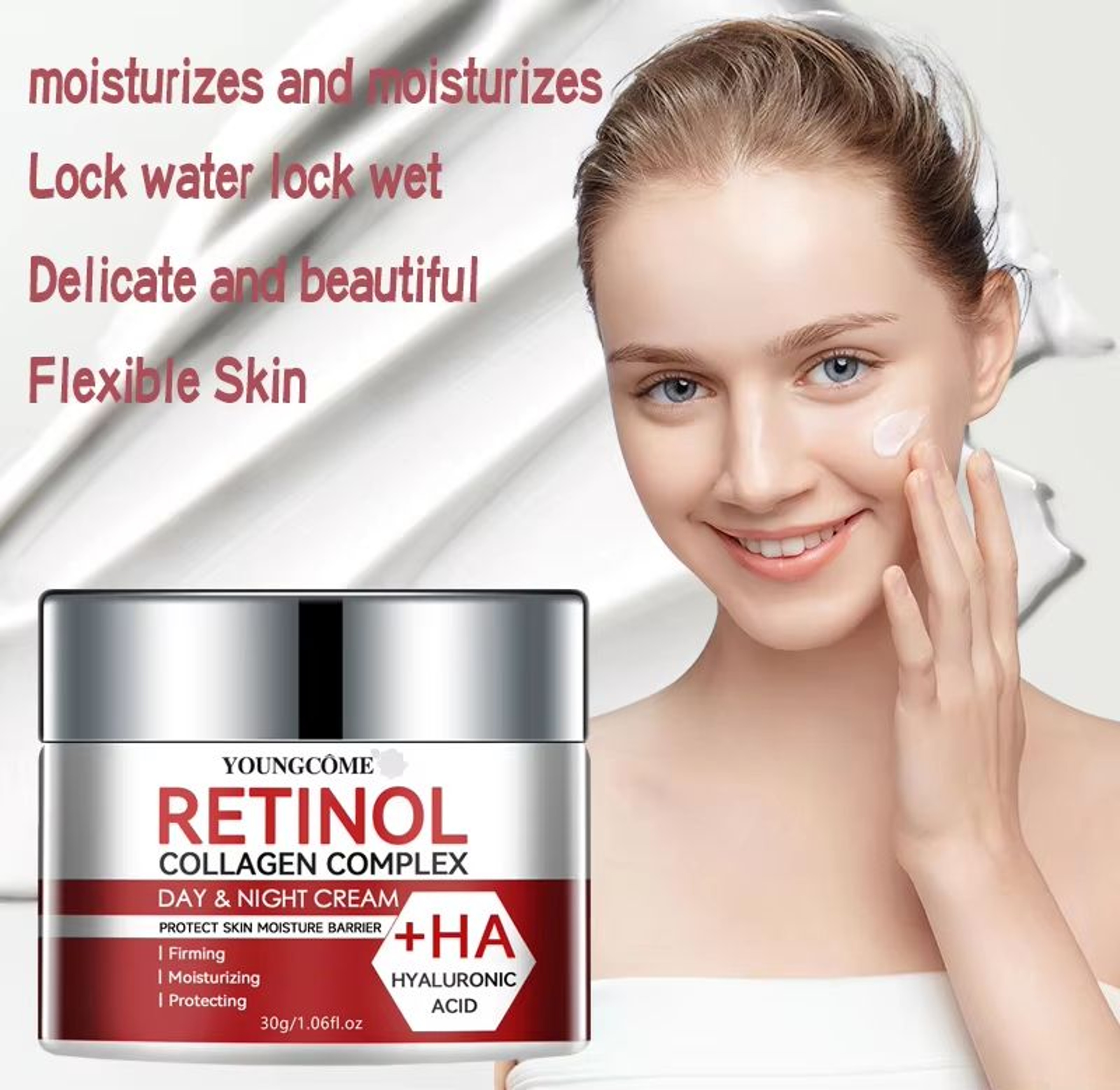 SADOER Retinol Collagen Face Cream Deep Hydration Anti Aging Moisturizing Cream For Skin Repair 4