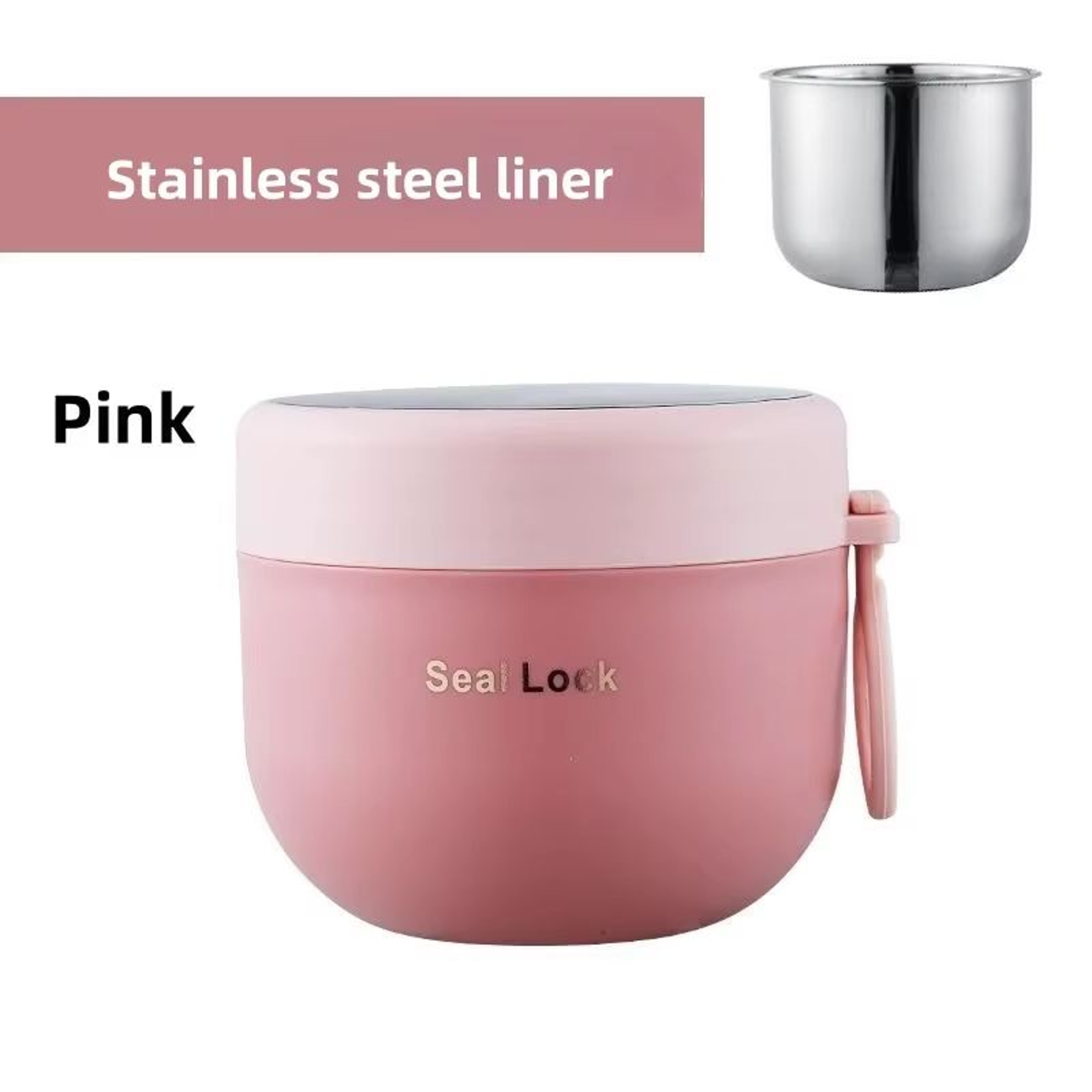 600ML Stainless Steel Lunch Bowl Microwave Safe Soup Noodle Container With Lid 9