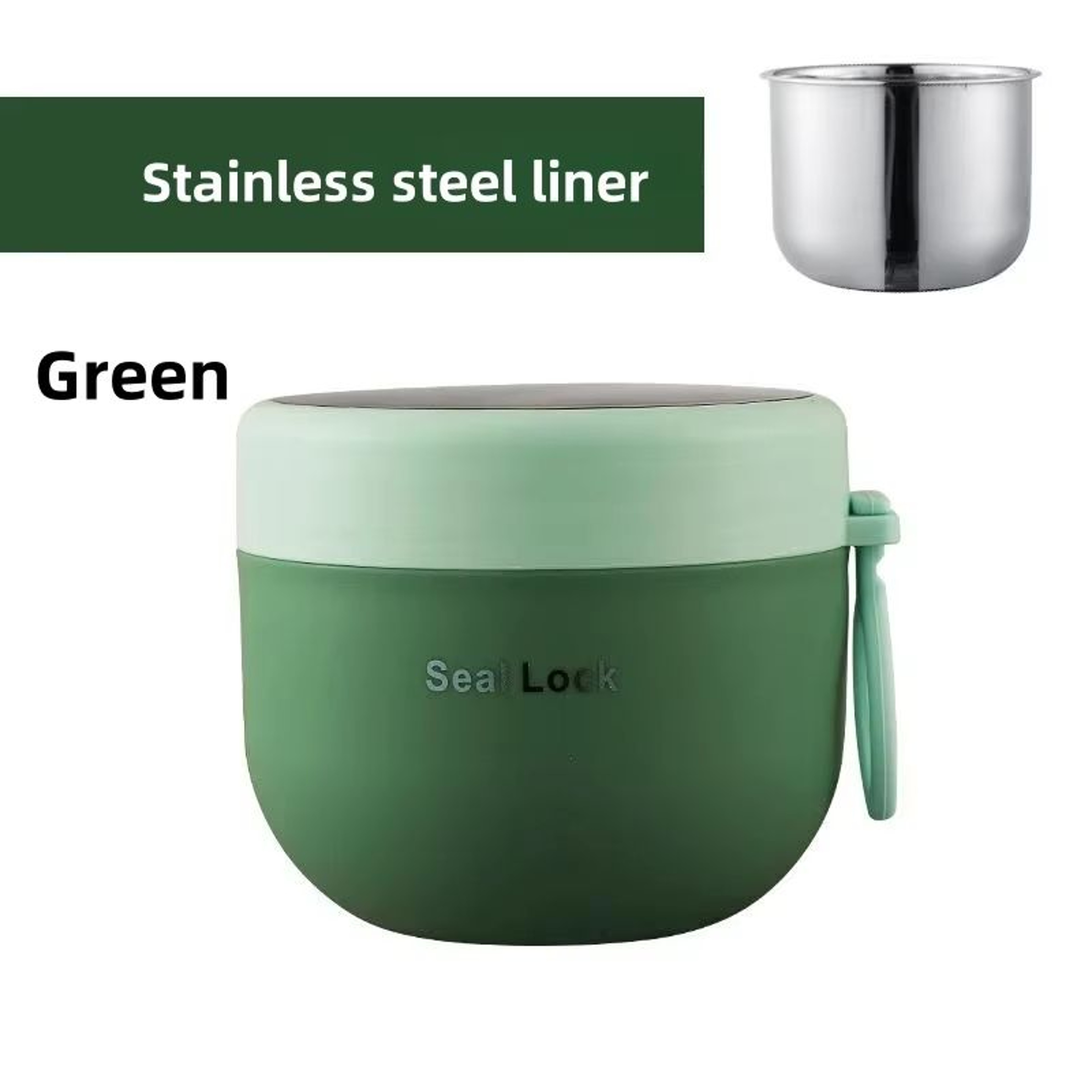 600ML Stainless Steel Lunch Bowl Microwave Safe Soup Noodle Container With Lid 8