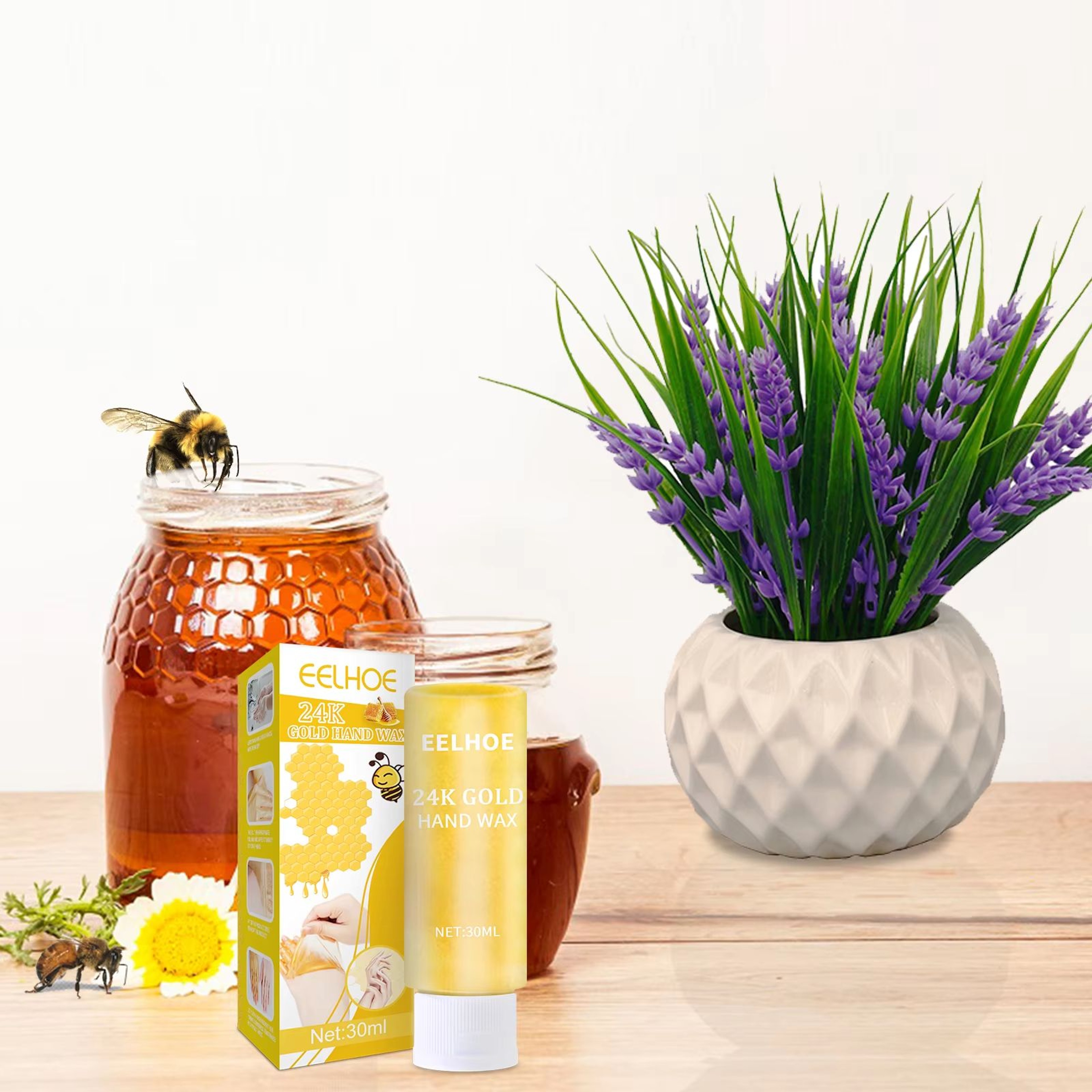 24K Gold Honey Hand Wax Mask For Deep Moisture And Smooth Softer Hands 3