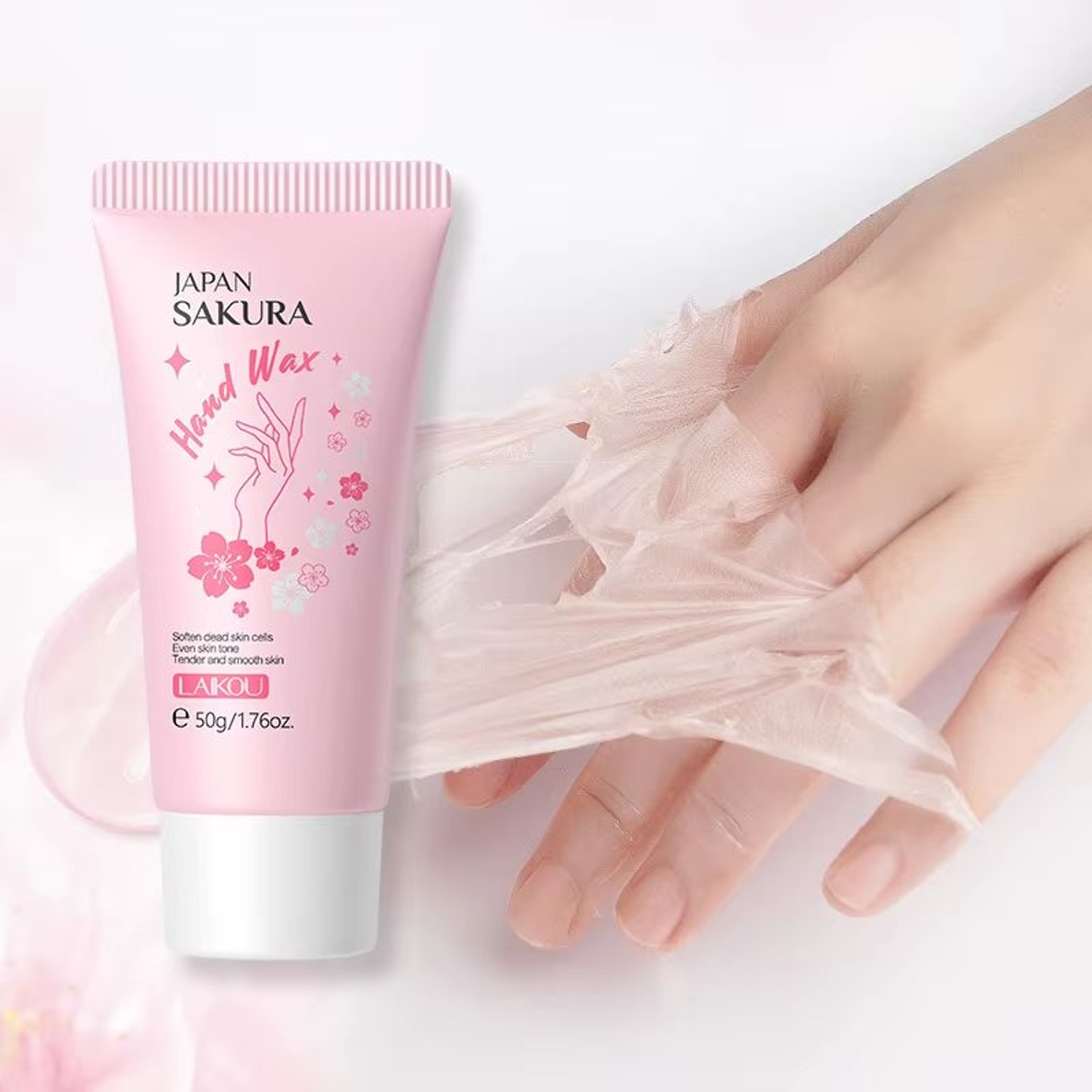Sakura Hand Wax Mask For Deep Moisture Smoother Texture And Softer Hands 176oz 0