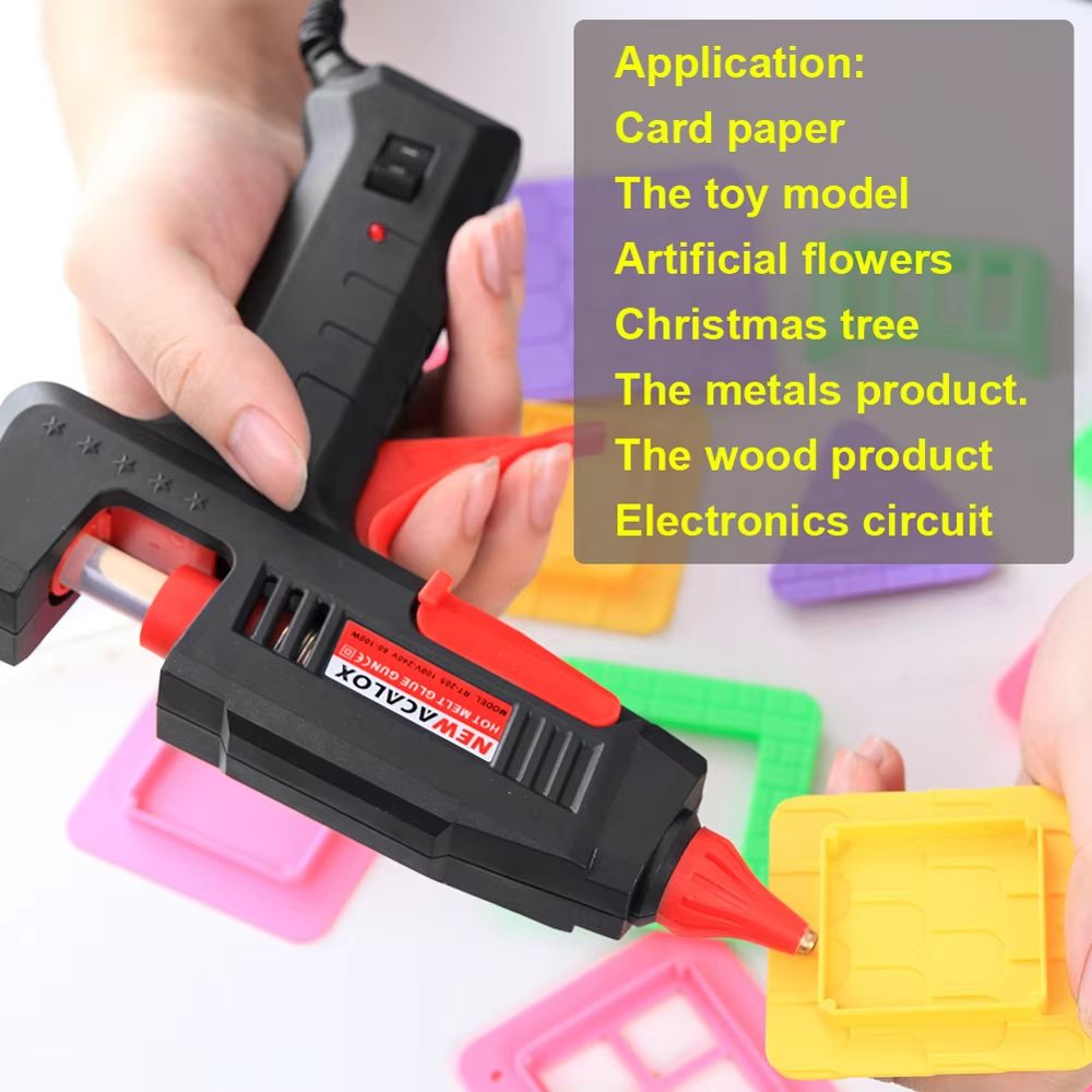 NEWACALOX Dual Power Hot Glue Gun 60100W With 16 Glue Sticks  Fast Heating Industrial Glue Gun For  5