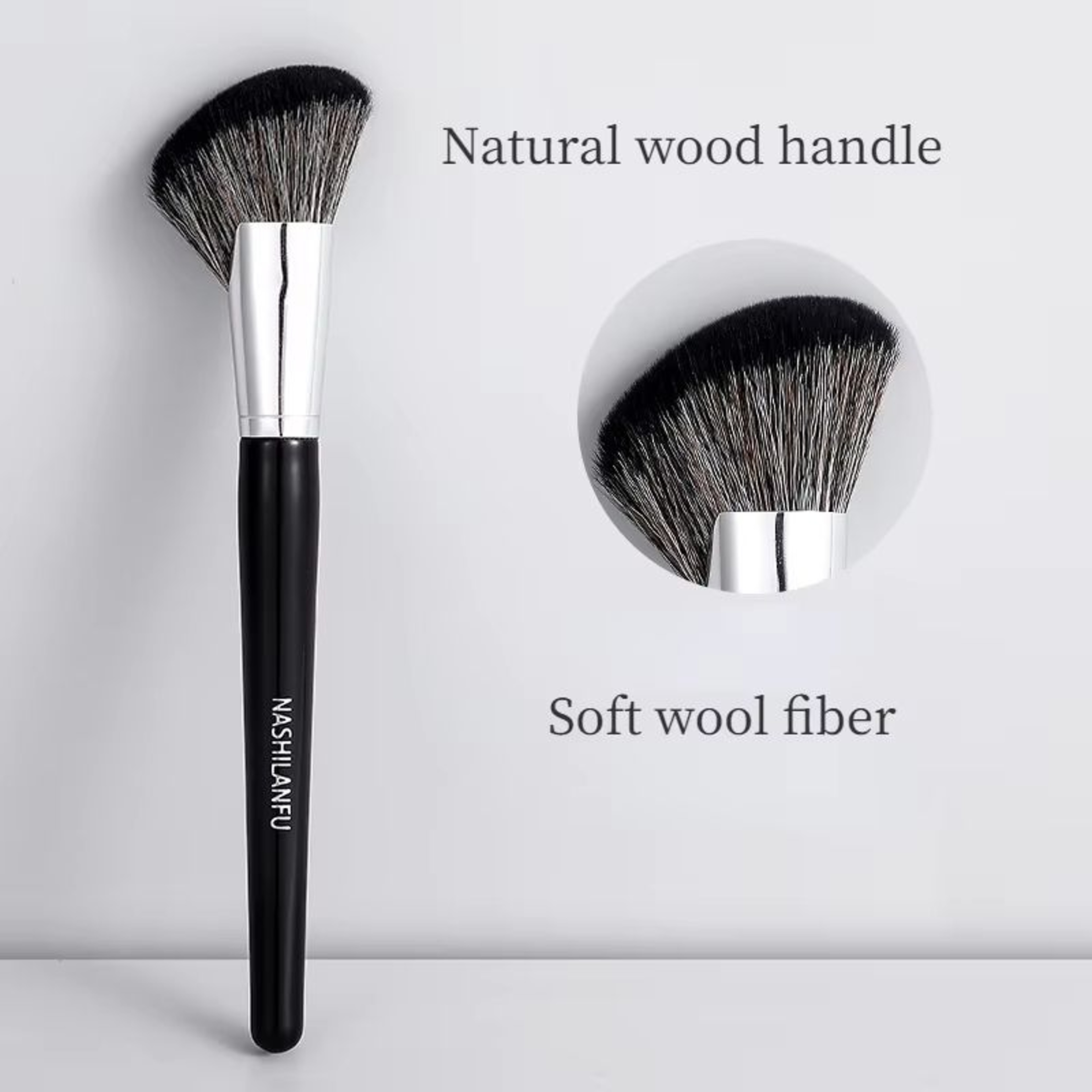 Black Sculpting Contour Brush  Large Angled Bronzer Brush For Blush Powder  Face Sculpting 1