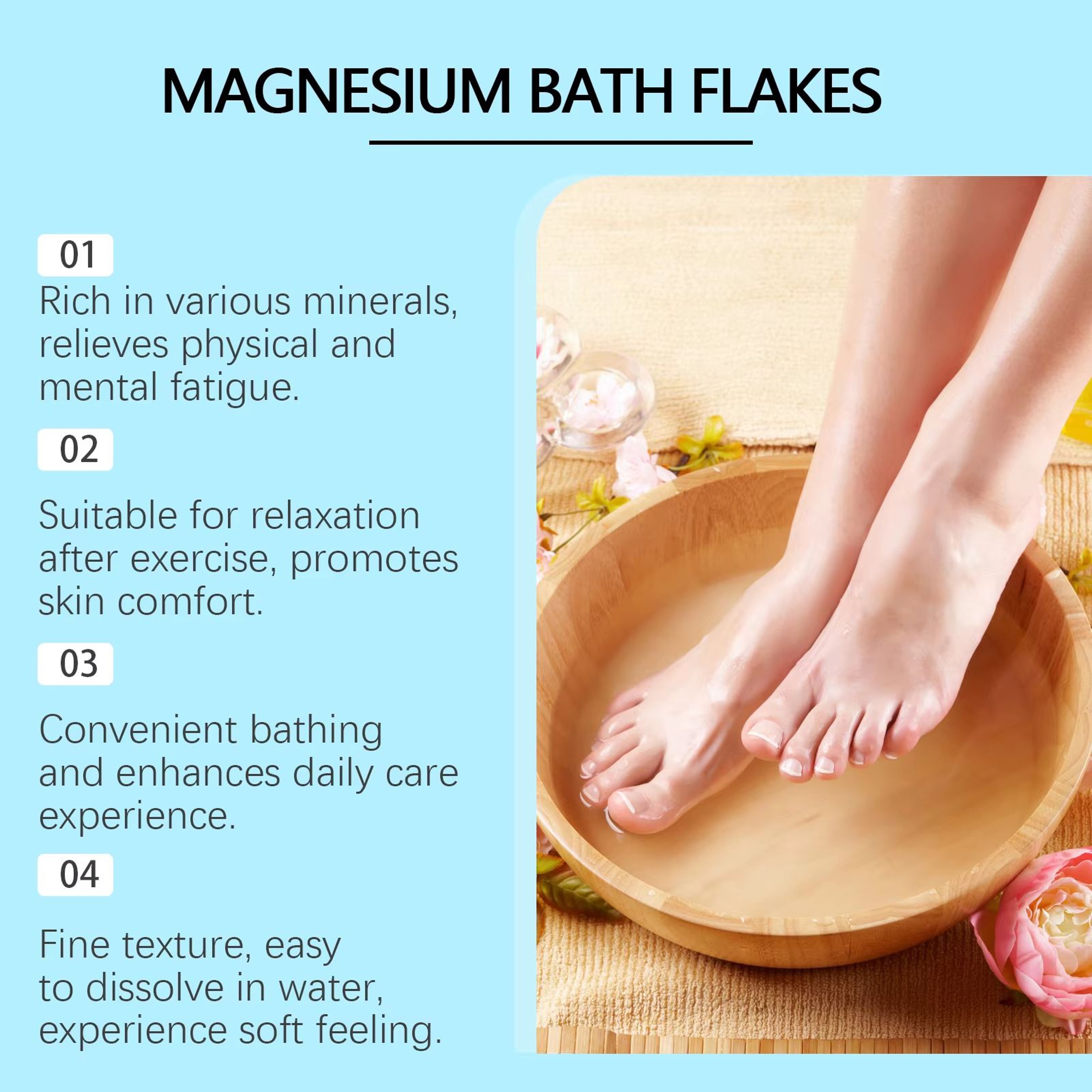 Spa Magnesium Bath Salt Tablets Relaxing Exfoliating Bath Salt Tablets Skin Smoothing Magnesium Spa 4