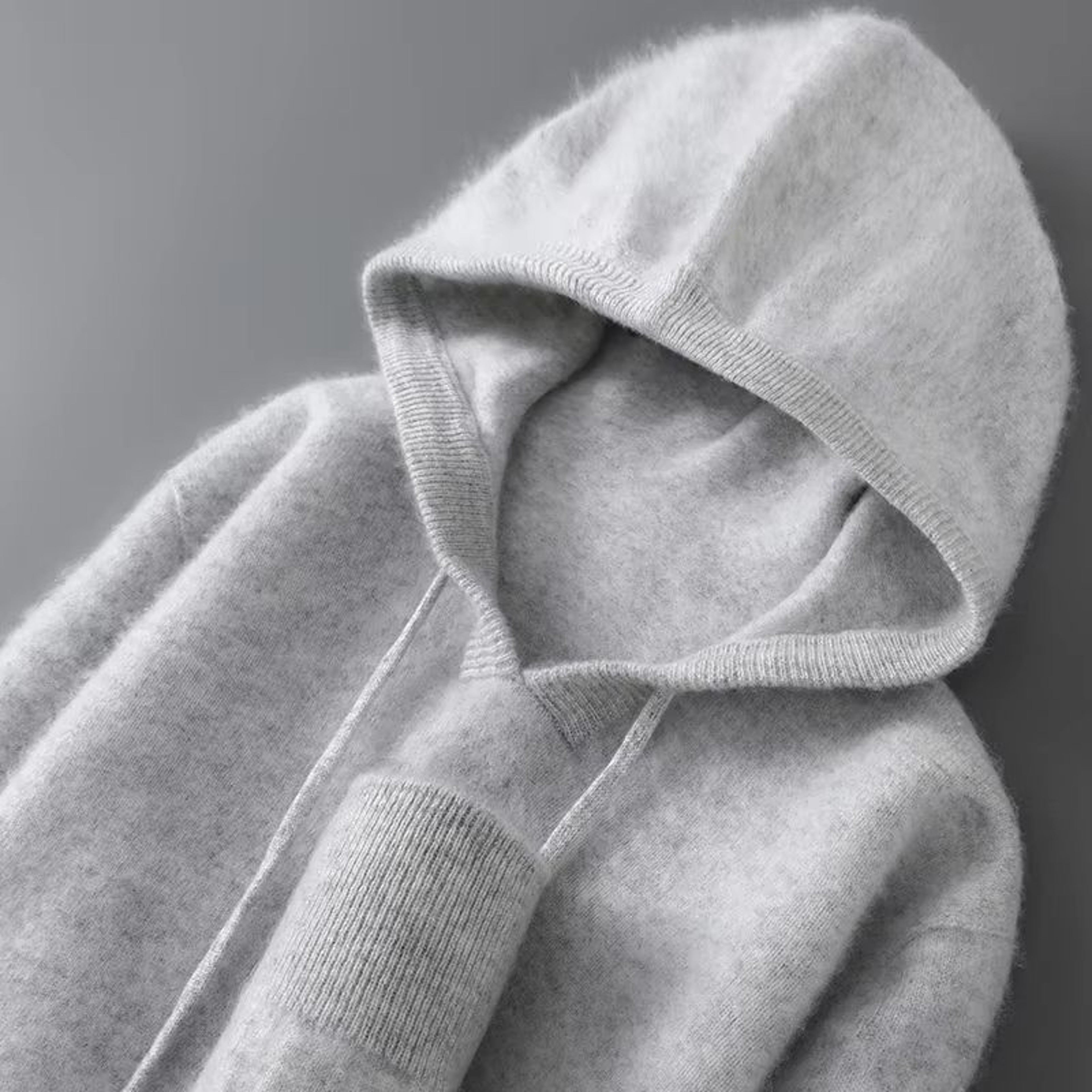 Mens Merino Wool Hooded Sweater Thick Warm Pullover Casual Winter Knit Hoodie 10