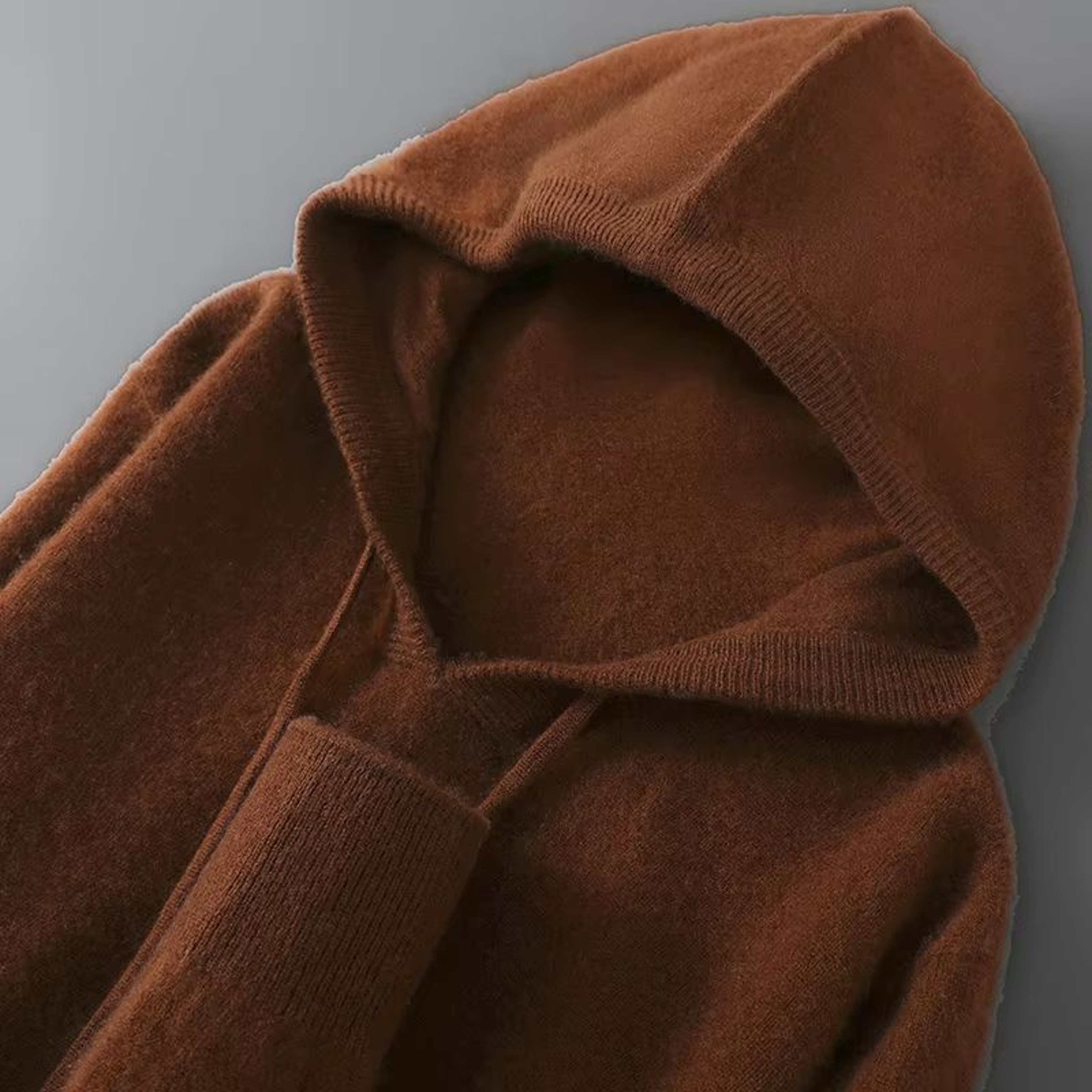 Mens Merino Wool Hooded Sweater Thick Warm Pullover Casual Winter Knit Hoodie 12