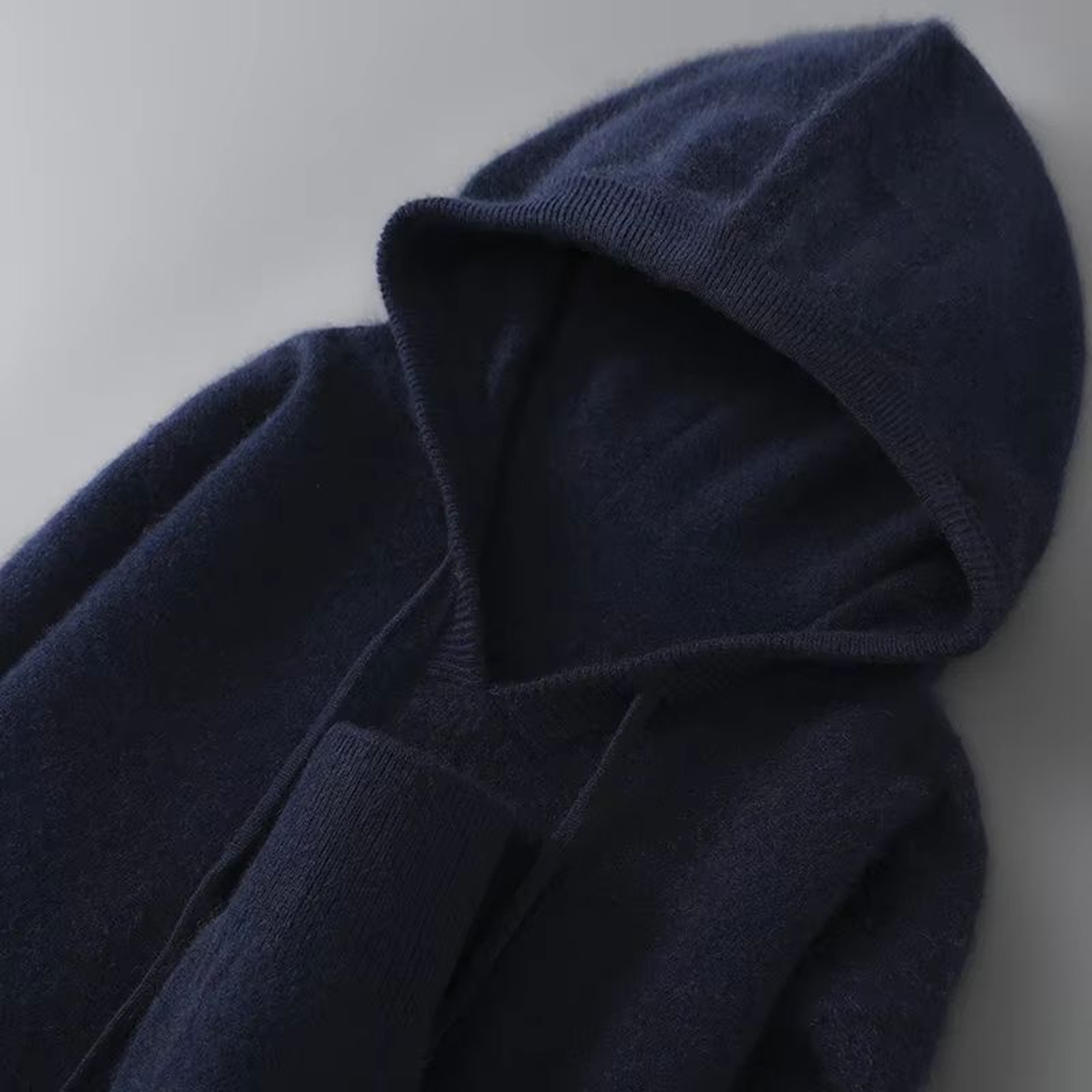 Mens Merino Wool Hooded Sweater Thick Warm Pullover Casual Winter Knit Hoodie 6
