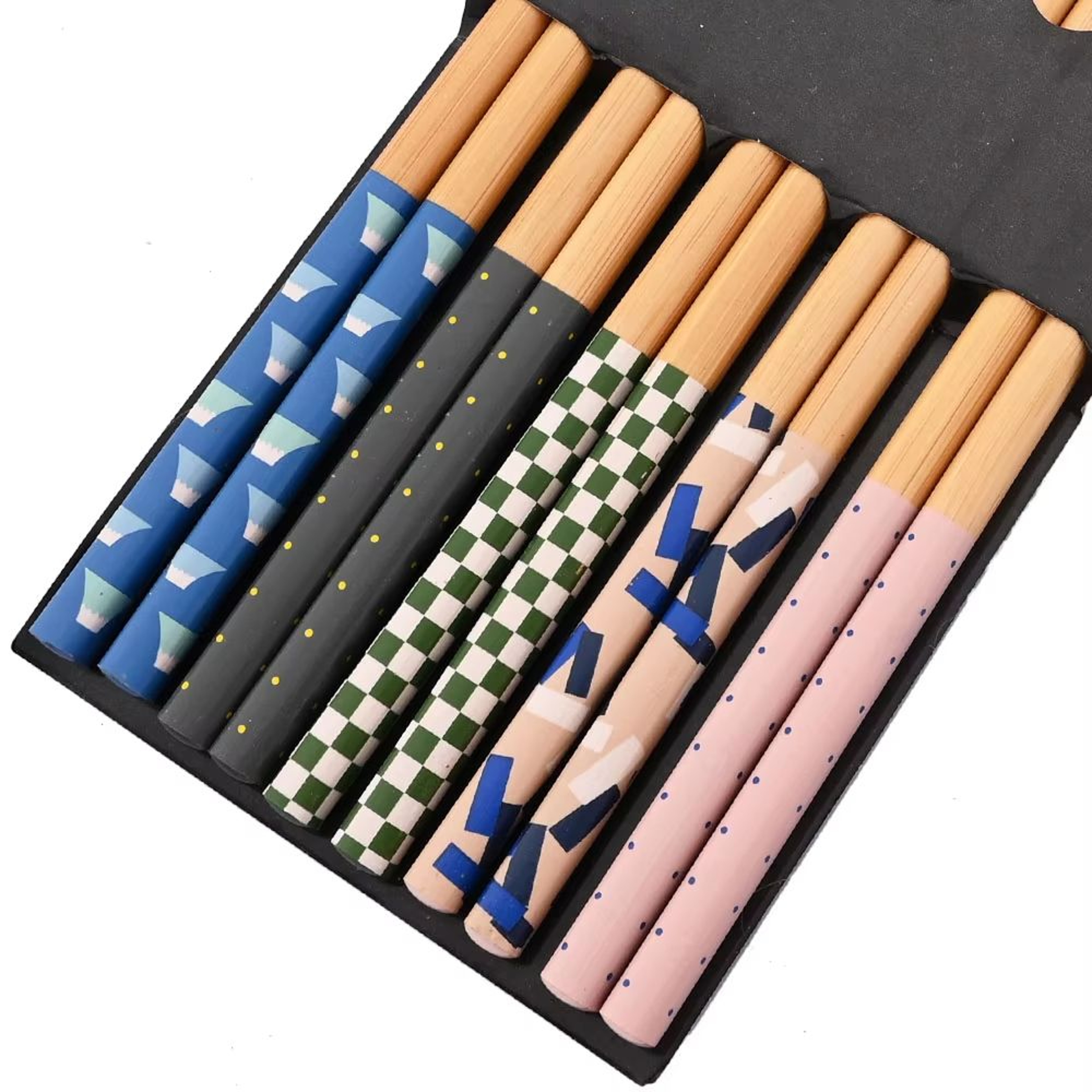 5 Pairs Reusable Bamboo Chopsticks Japanese Style Natural Wooden Sushi Chopsticks Set With Cat  Flo 10