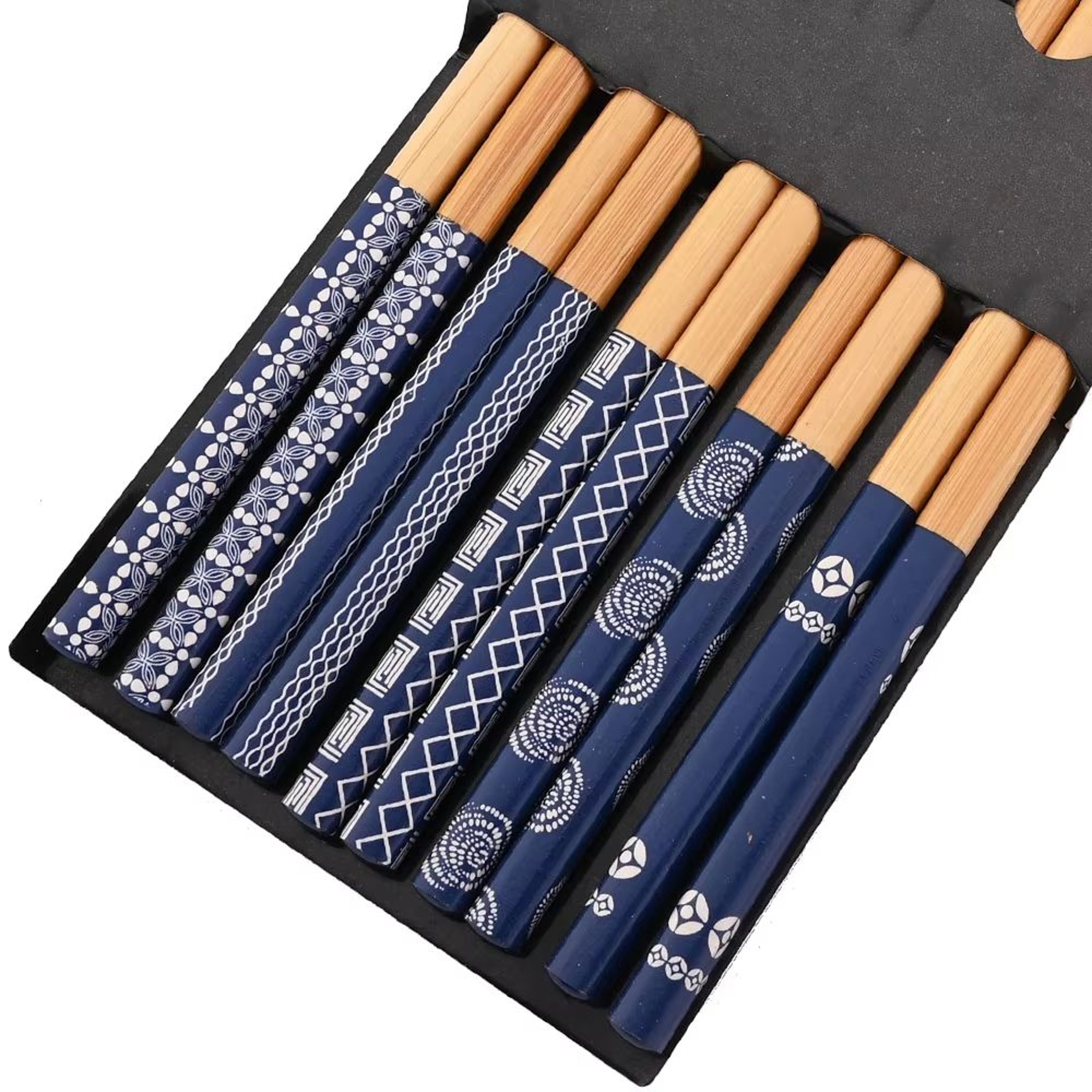 5 Pairs Reusable Bamboo Chopsticks Japanese Style Natural Wooden Sushi Chopsticks Set With Cat  Flo 11
