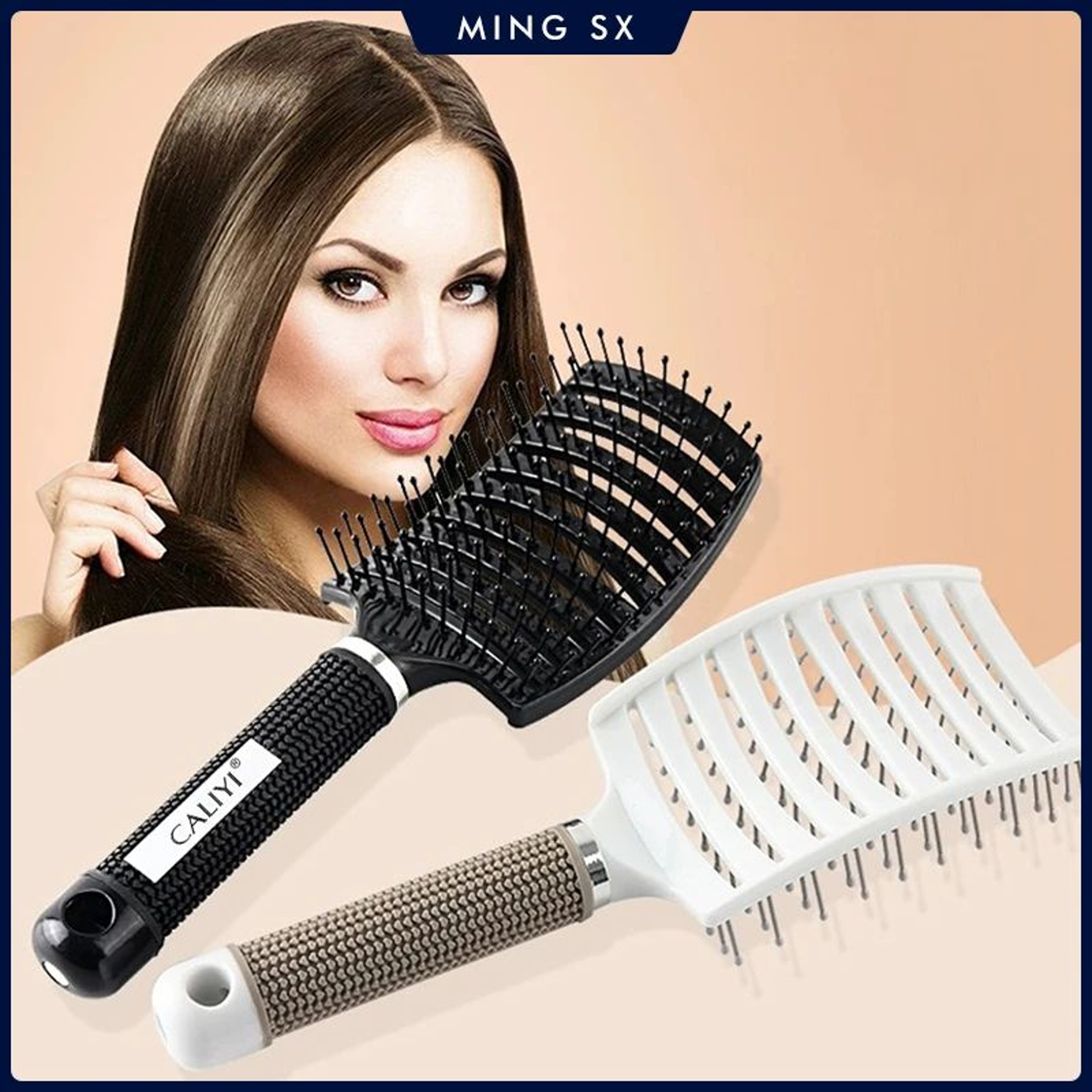 Professional Curved Vented Blow Dry Hair Brush For Fast Styling And Detangling 1