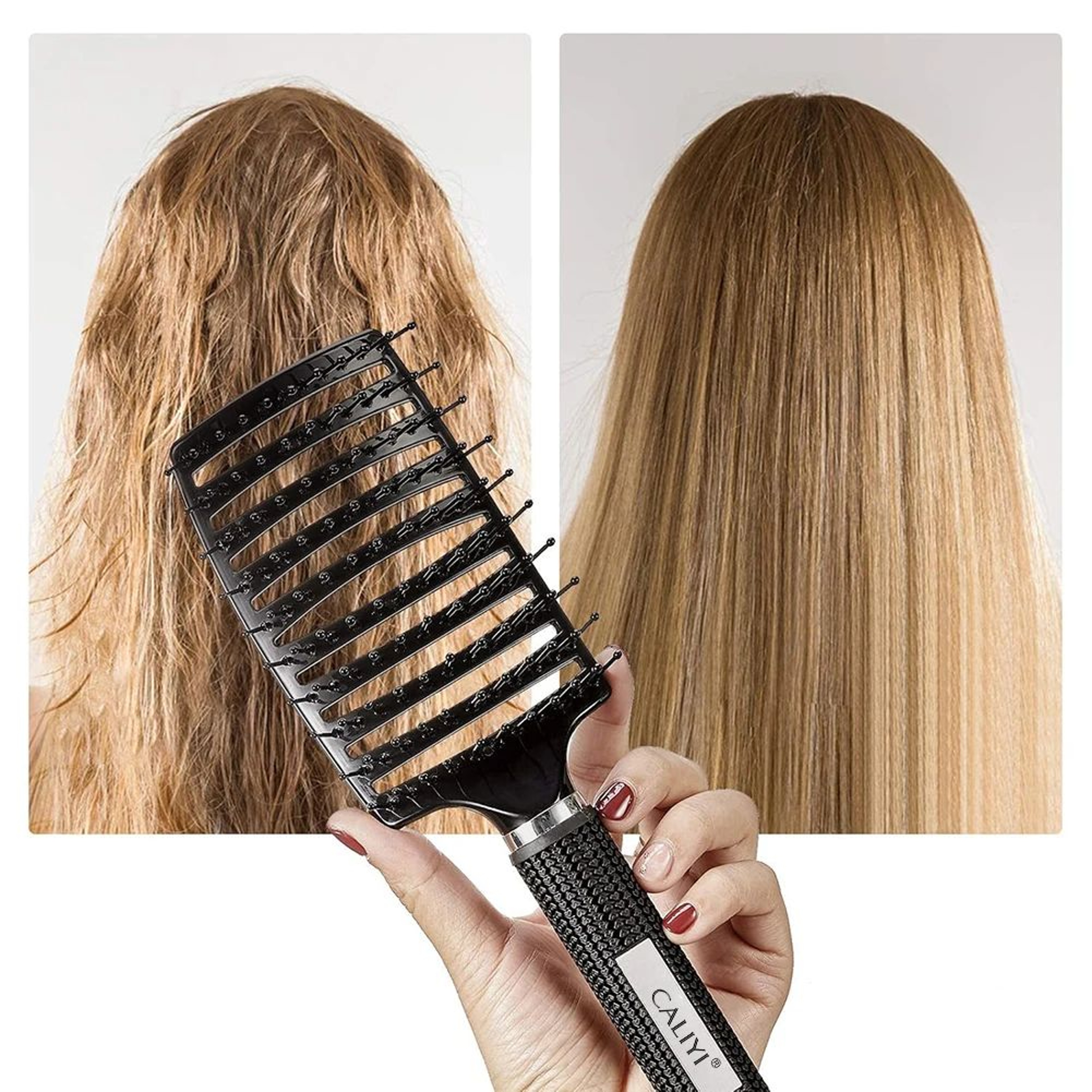 Professional Curved Vented Blow Dry Hair Brush For Fast Styling And Detangling 5
