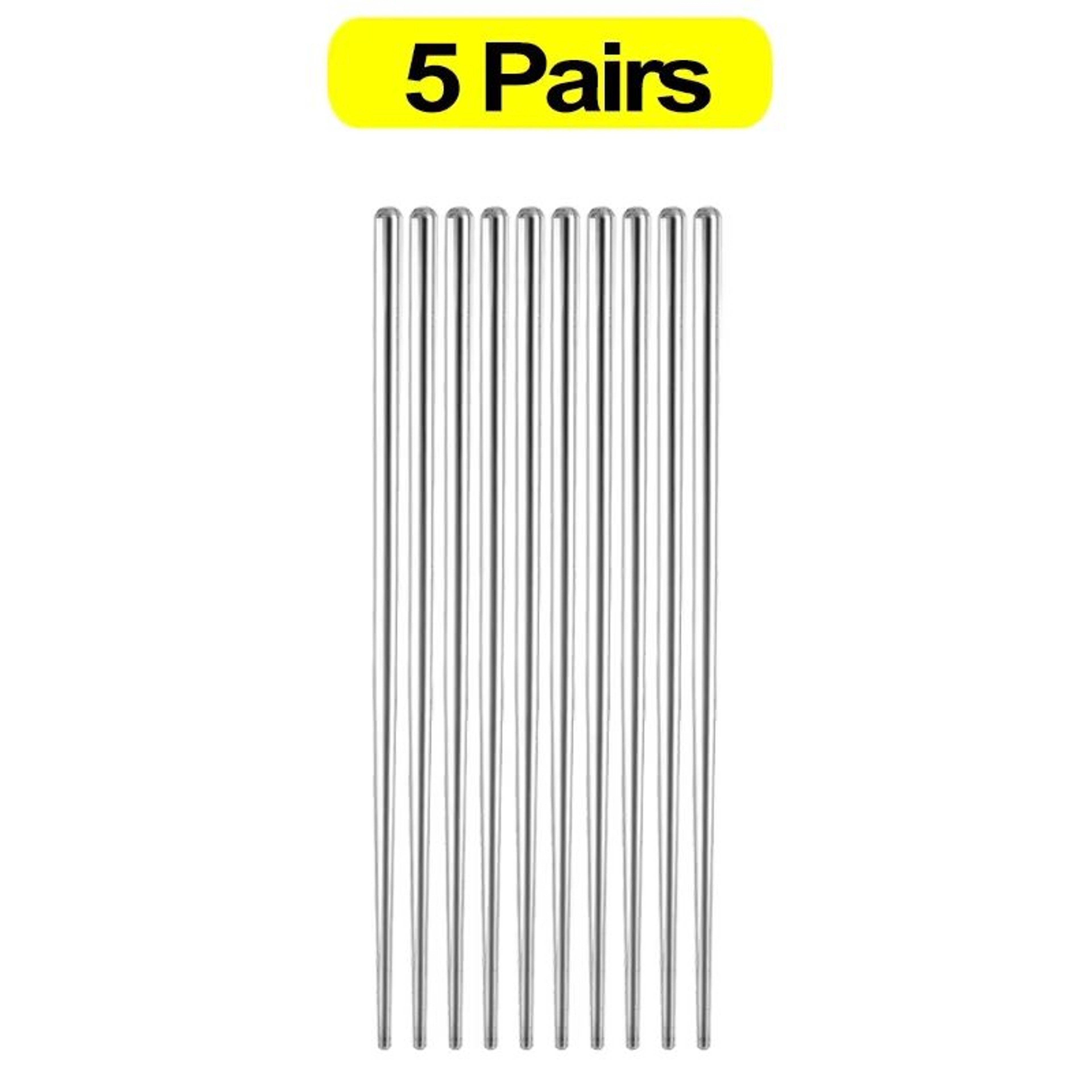 30 Pairs Stainless Steel Chopsticks Non Slip Reusable Metal Dining Set 6