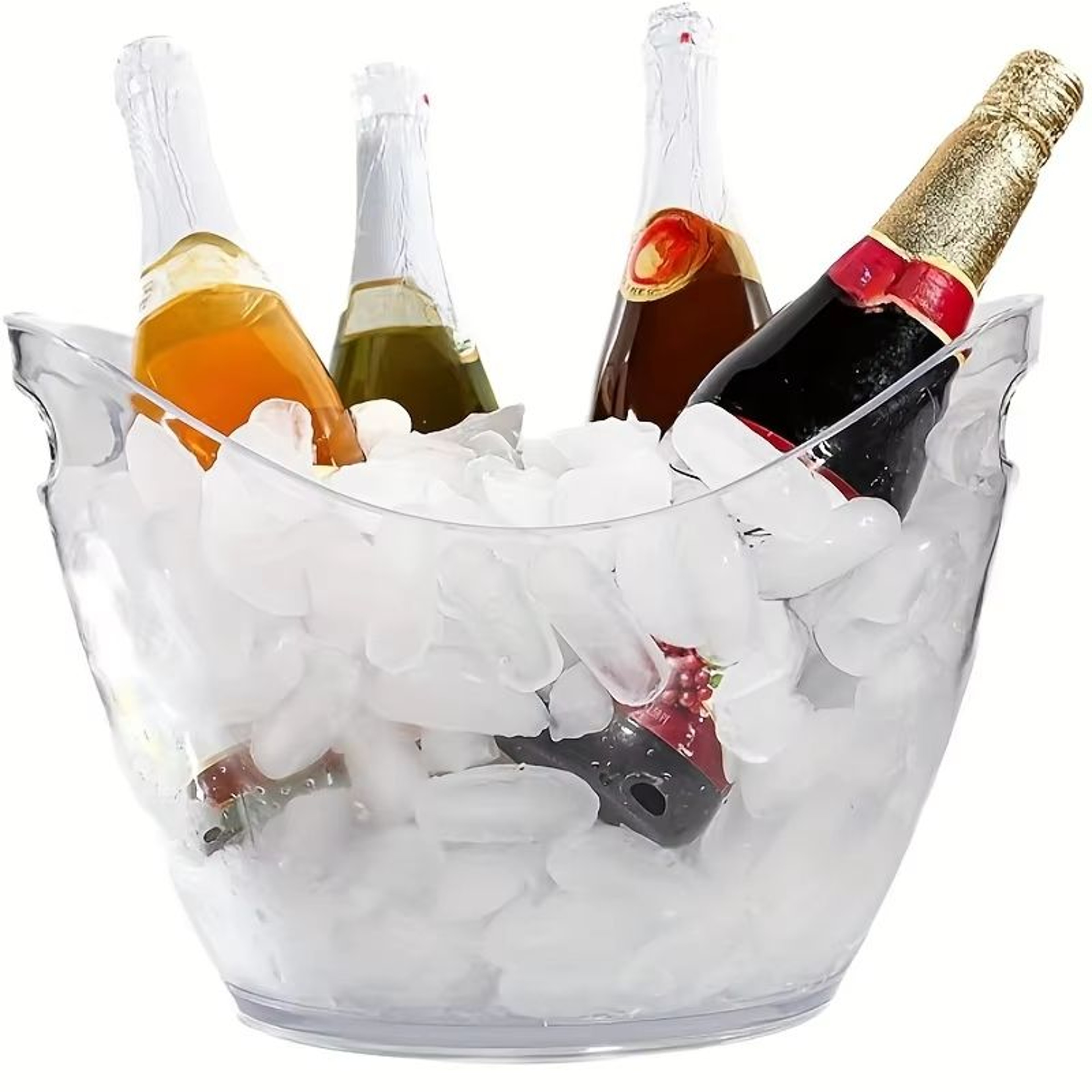 Elegant Transparent Acrylic Ice Bucket Wine And Beverage Cooler For Parties 0