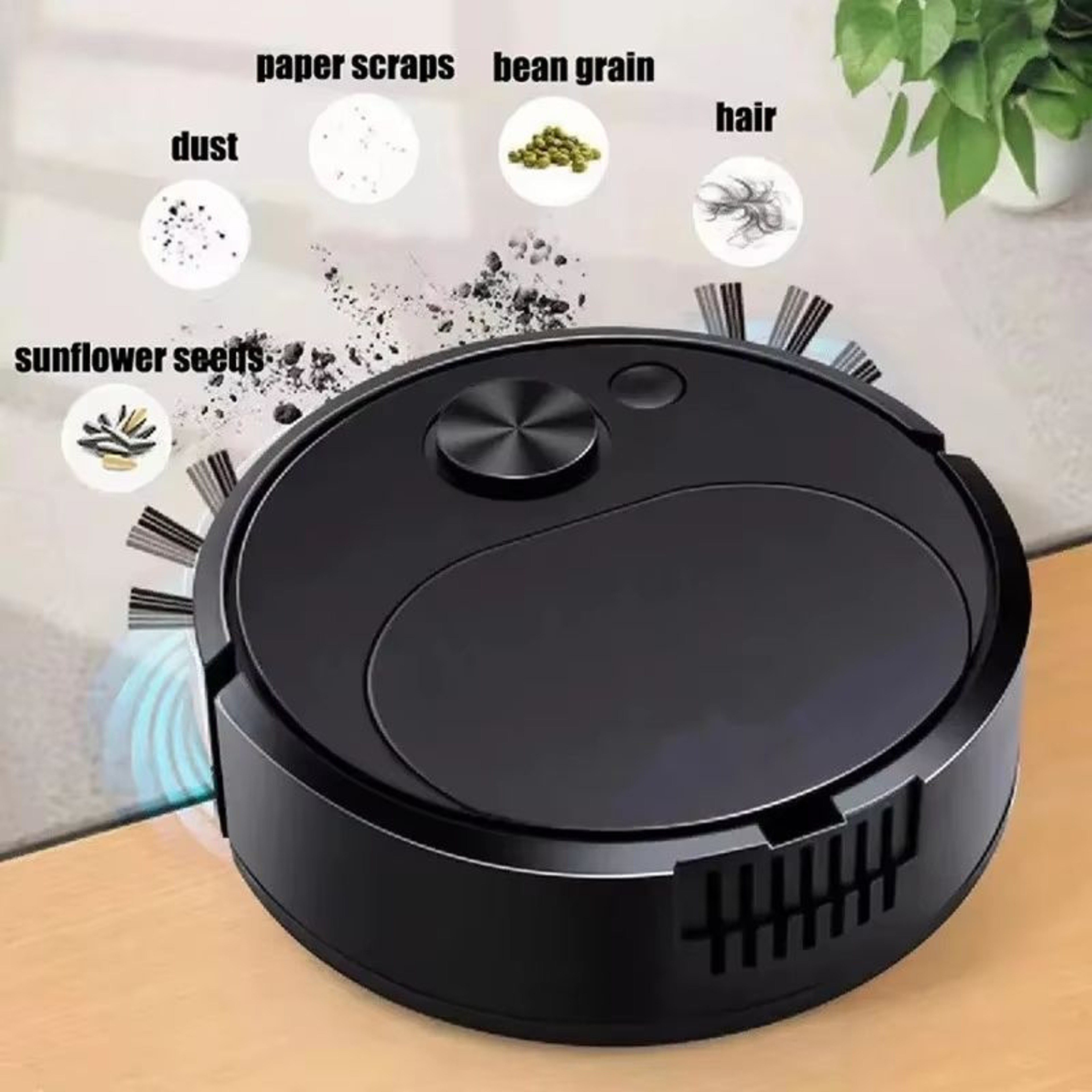 3in1 Robot Vacuum Cleaner With 1500Pa Suction USB Rechargeable Smart Floor Sweeper Mop 2
