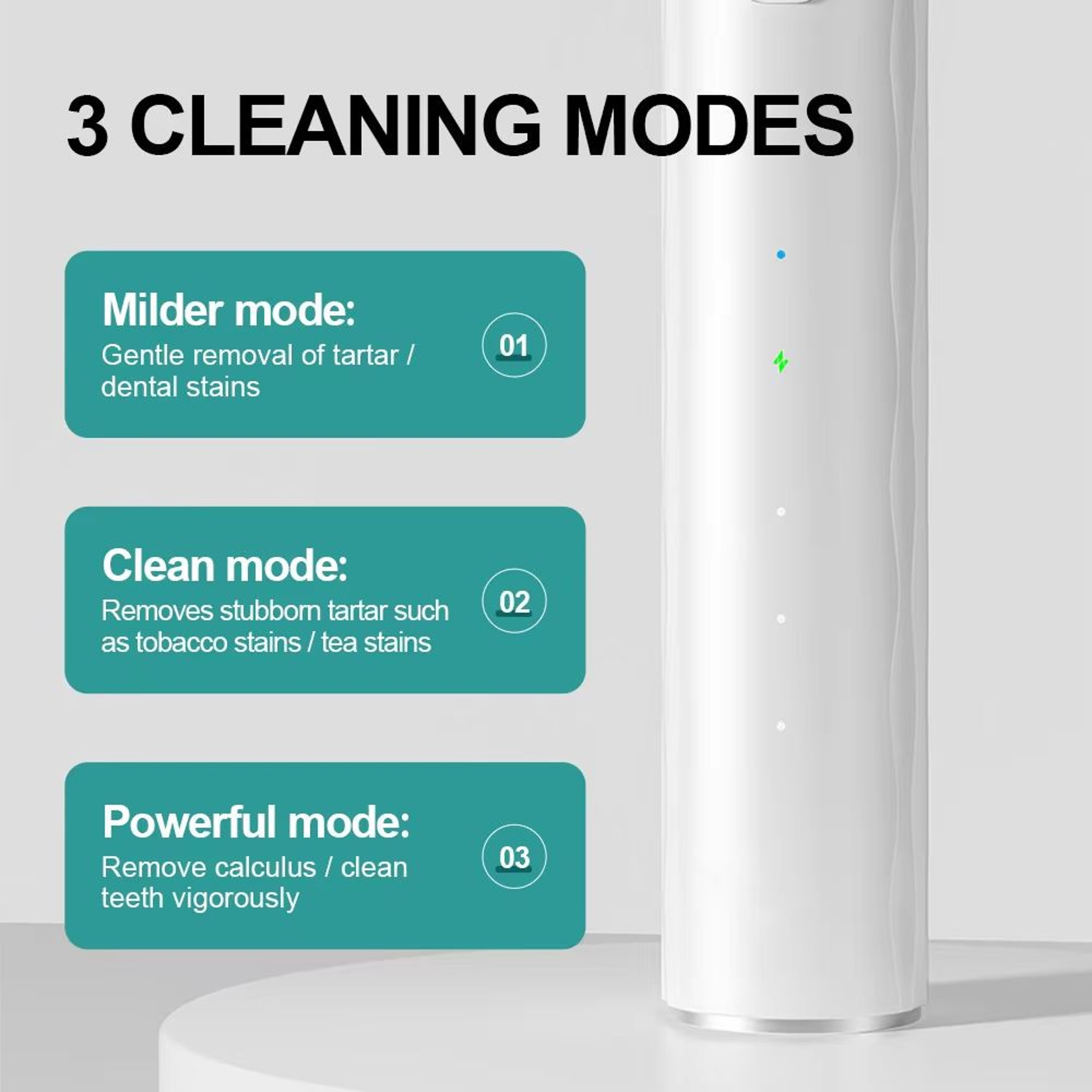 USB Rechargeable Electric Dental Scaler Ultrasonic Tartar Remover With LED Precision Teeth Cleaner 2