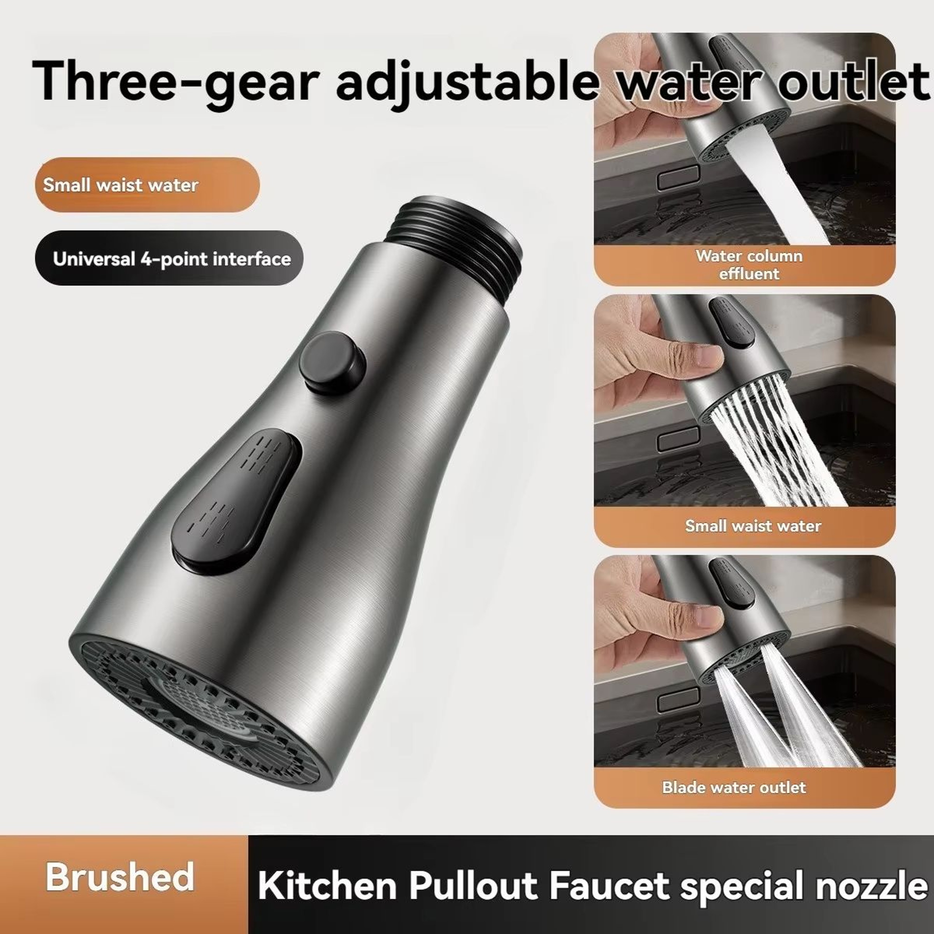 3 Mode Kitchen Faucet Sprayer Nozzle With Water Saving Design For Sink And Bathroom Use 6