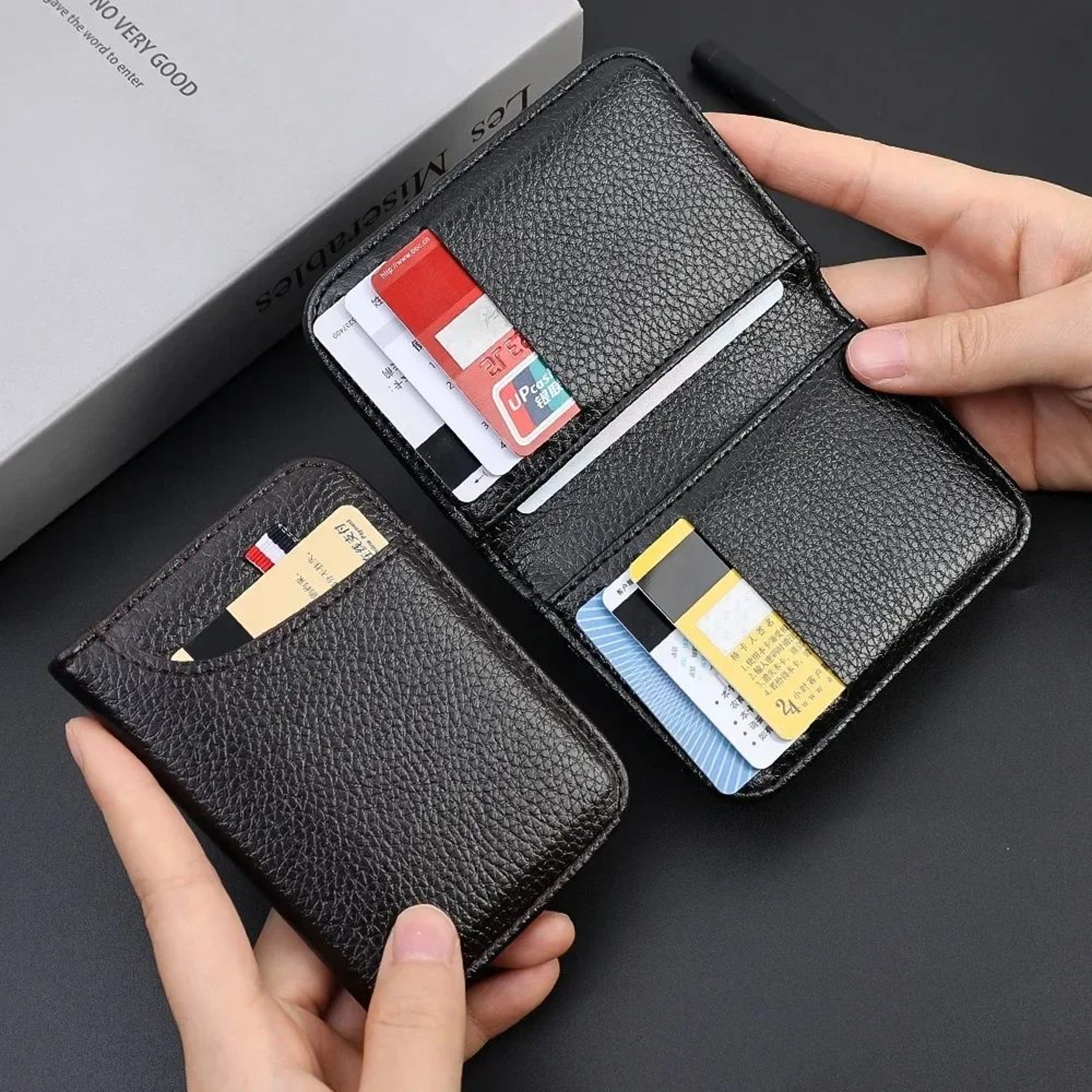 Ultra Slim PU Leather Mini Wallet For Men With Compact Card Holder Design 1