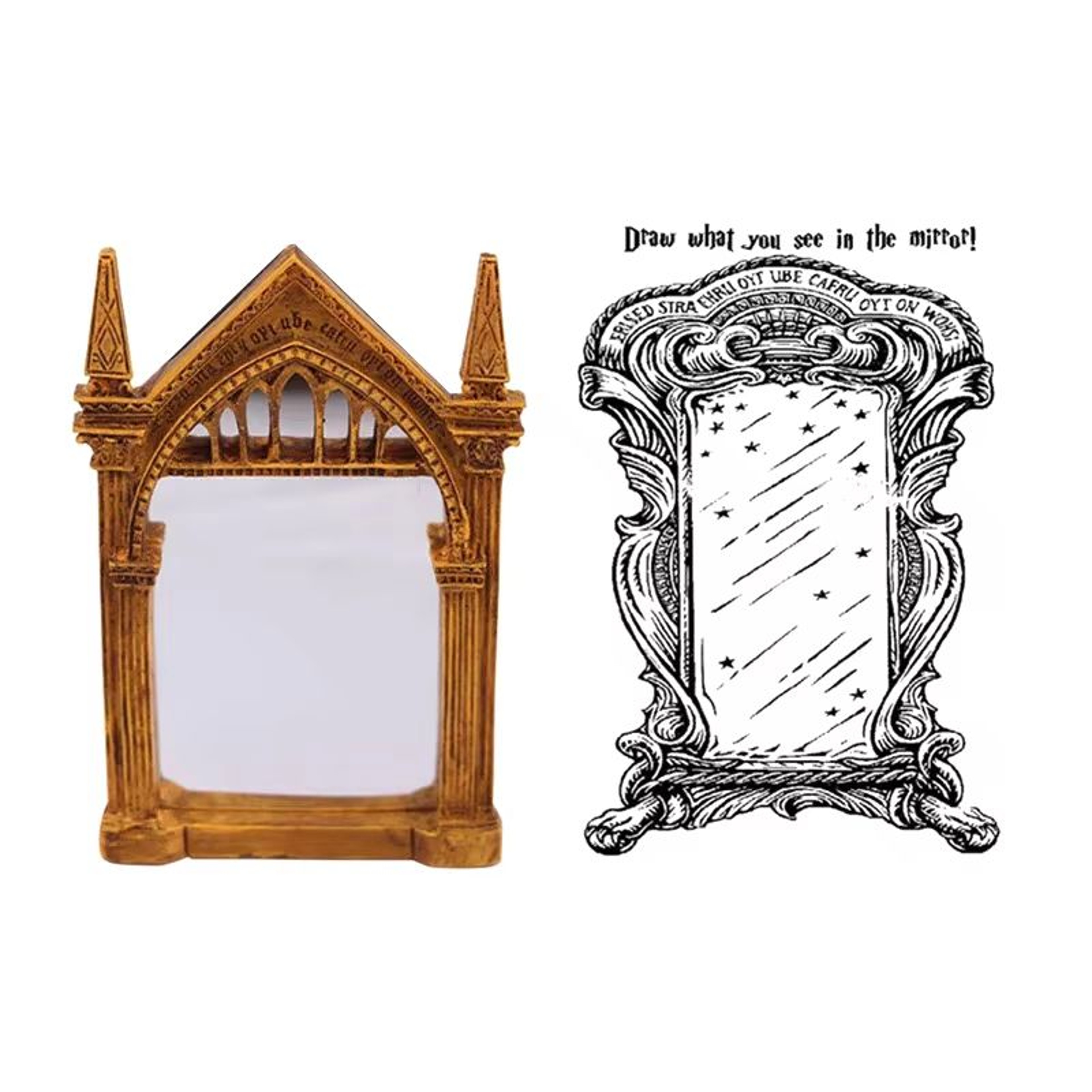 Enchanted Mirror Of Erised Bookshelf Decor Wizard Display 2
