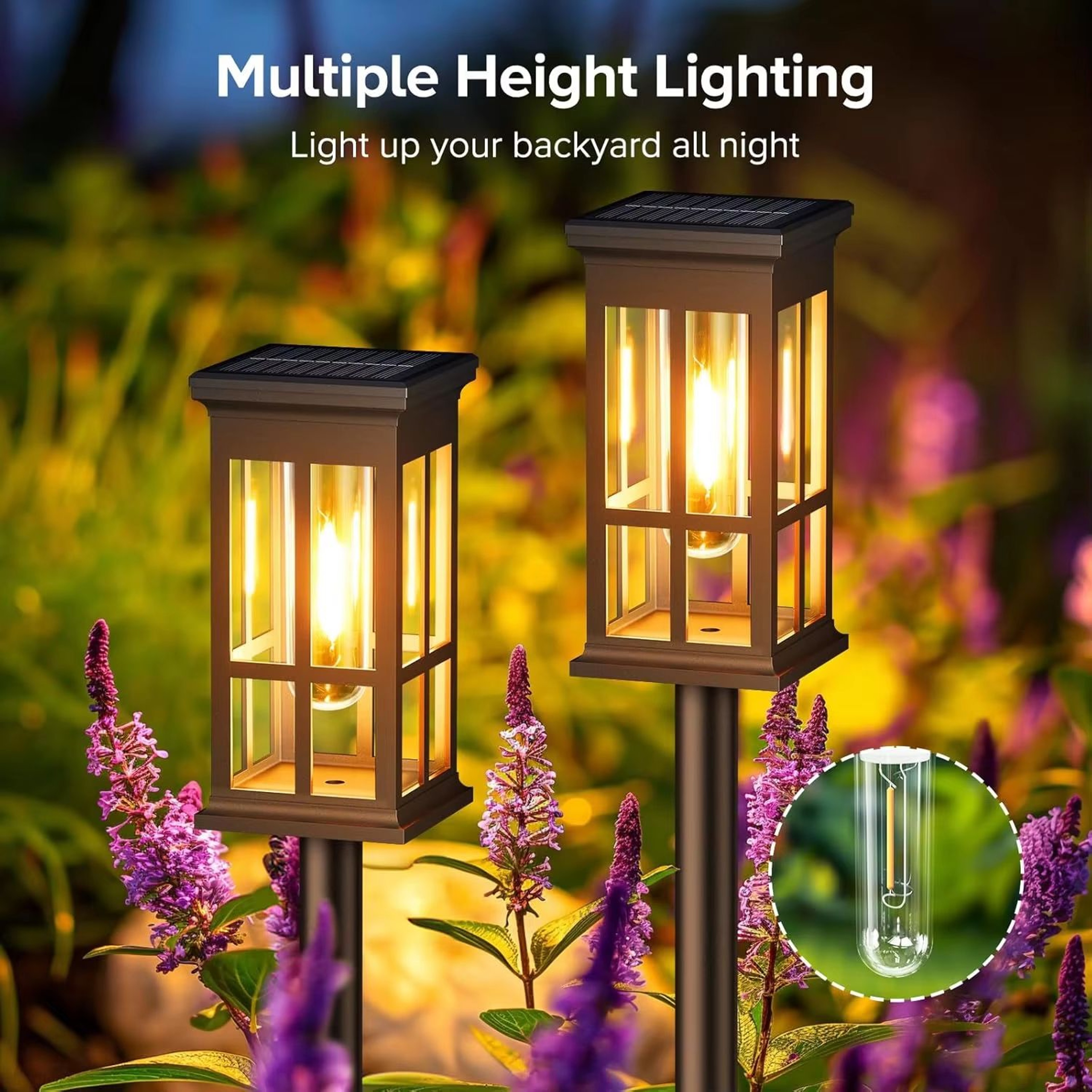 SolarGlow LED Pathway Lights Set For Garden Walkways And Outdoor Landscaping 3