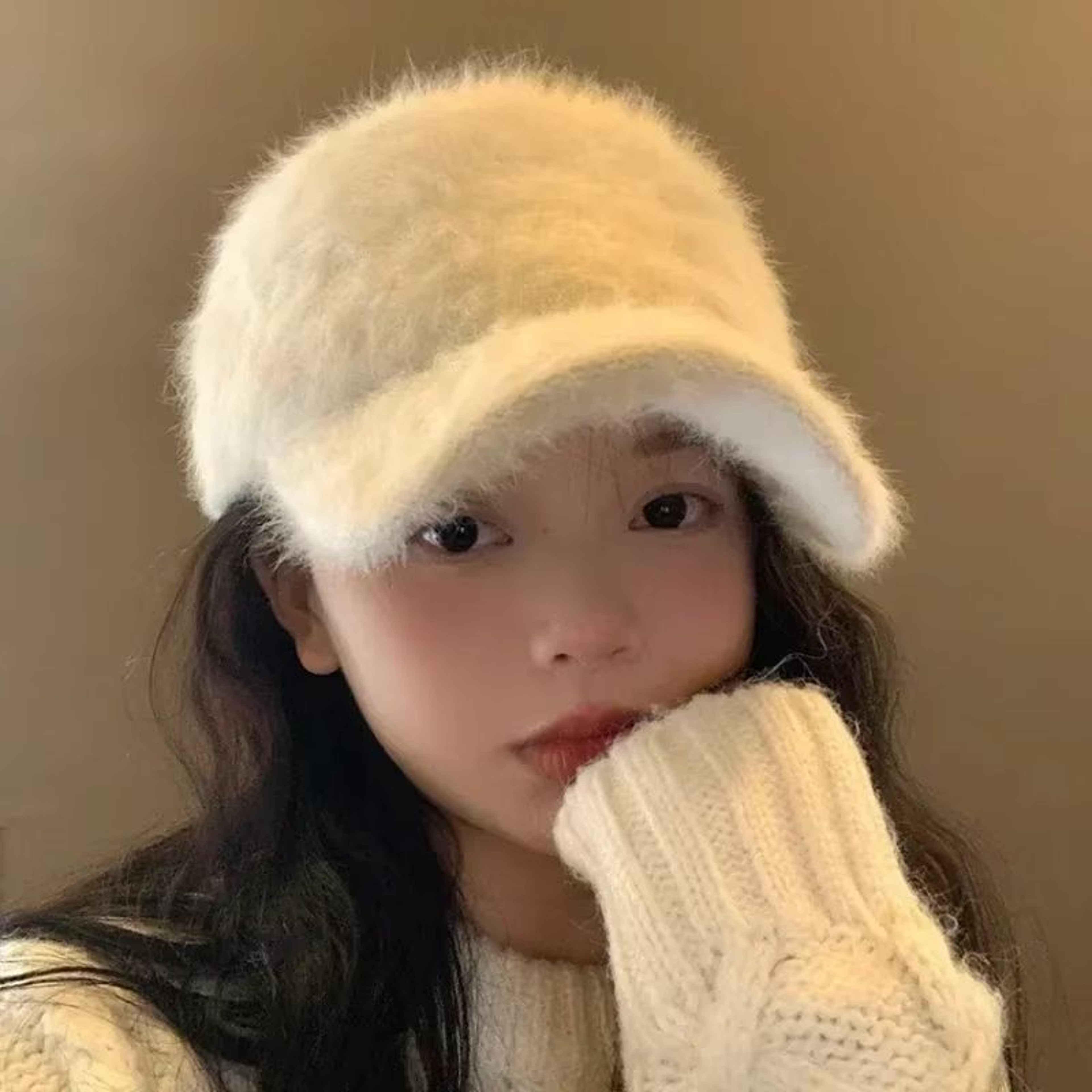 SoftFluff Rabbit Plush Baseball Cap For Women With Slim Face Fit 1