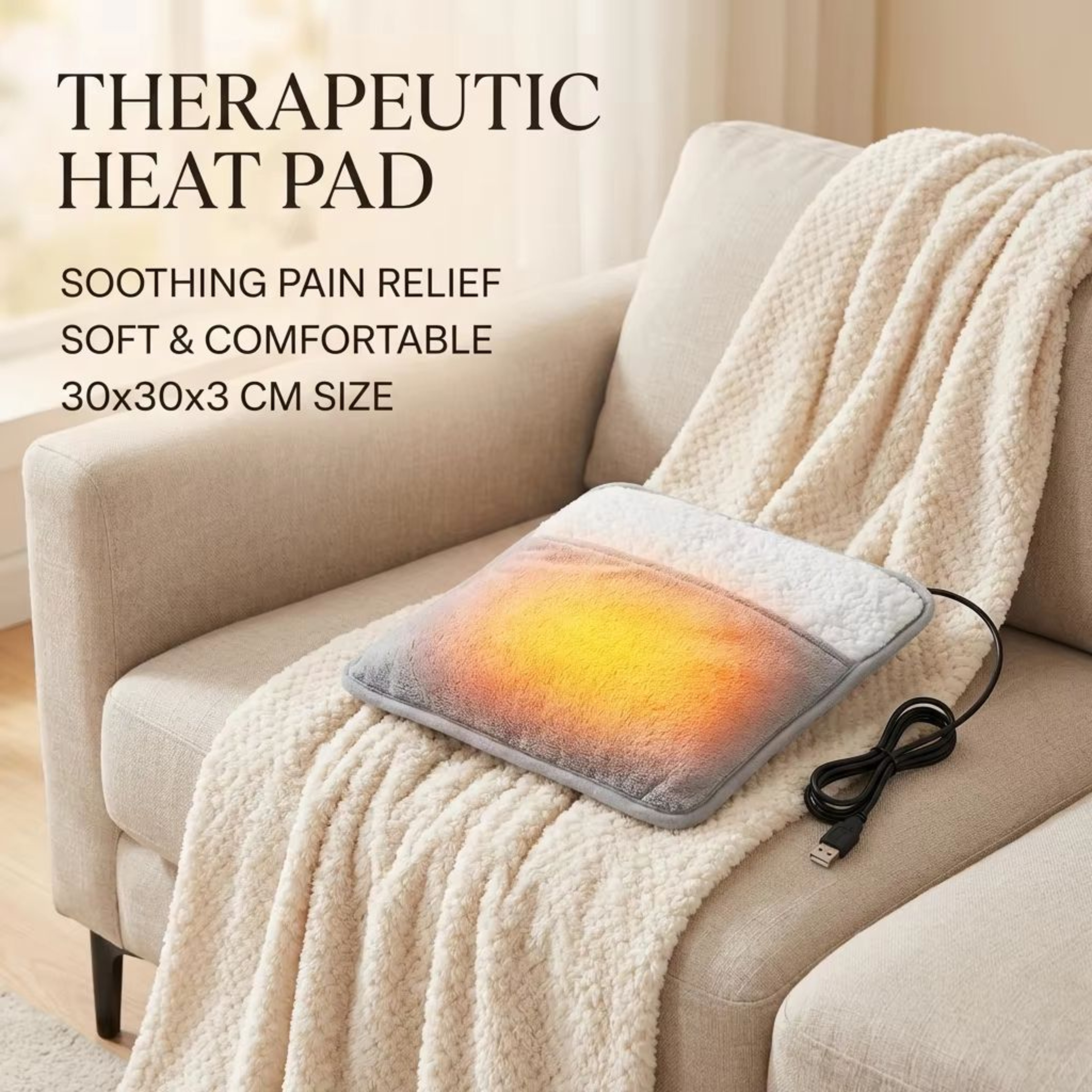 USB Electric Foot Warmer Heating Pad With Plush Washable Cover 4