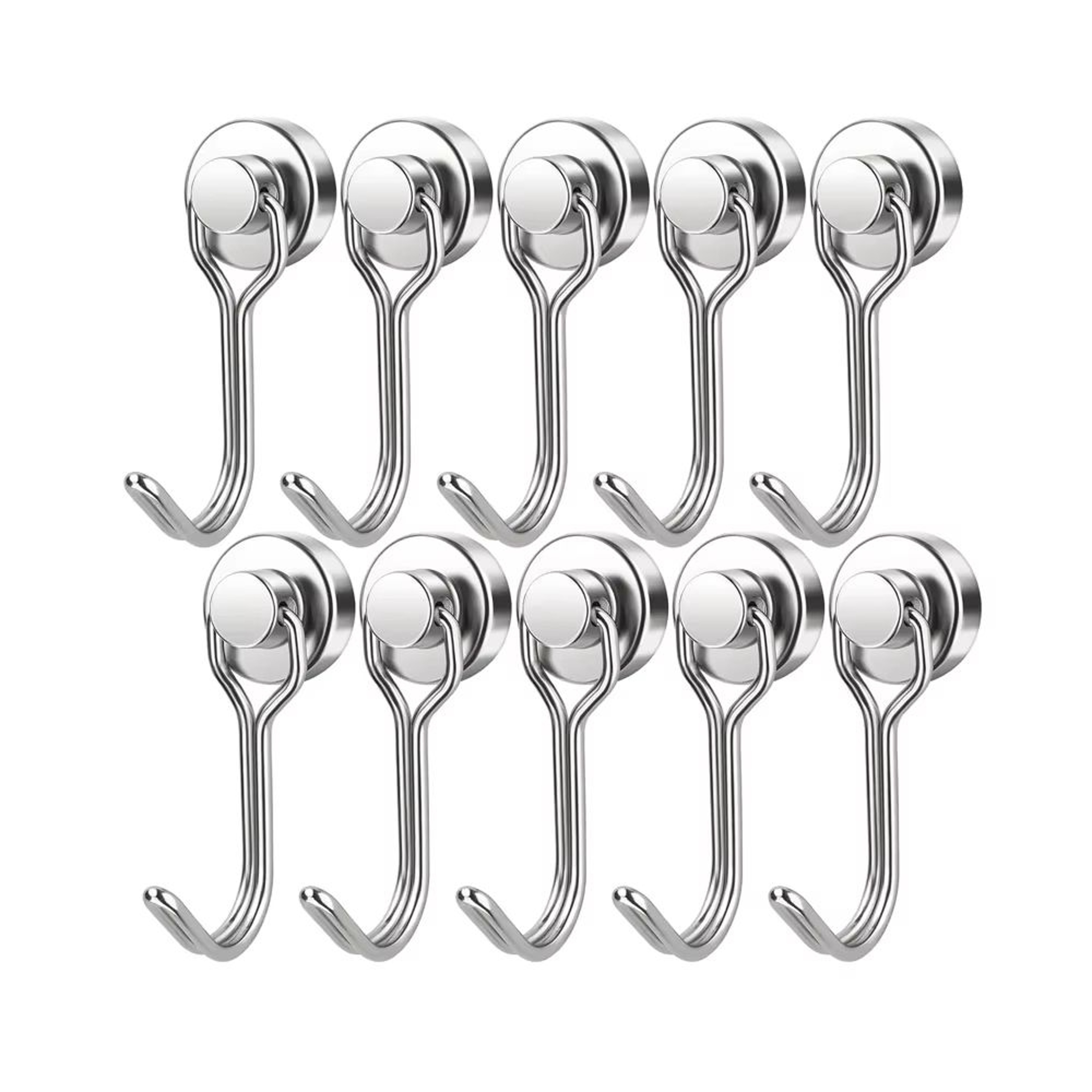 Heavy Duty Magnetic Swivel Hooks Neodymium Cruise Hooks For Fridge Grill And Locker Storage 10