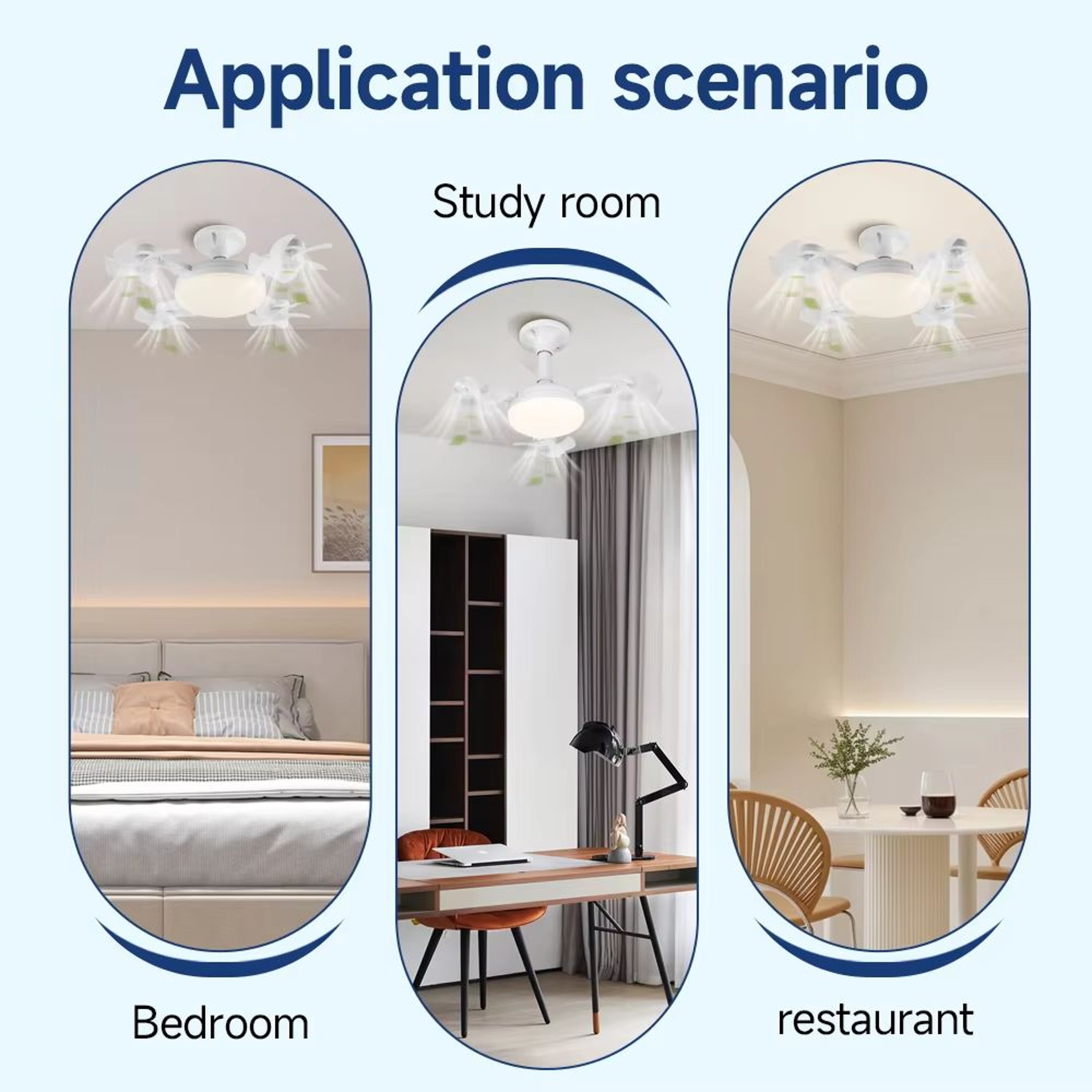 Modern LED Ceiling Fan With Remote  3Speed Adjustable Quiet Fan Light For Bedroom  Living Room 1