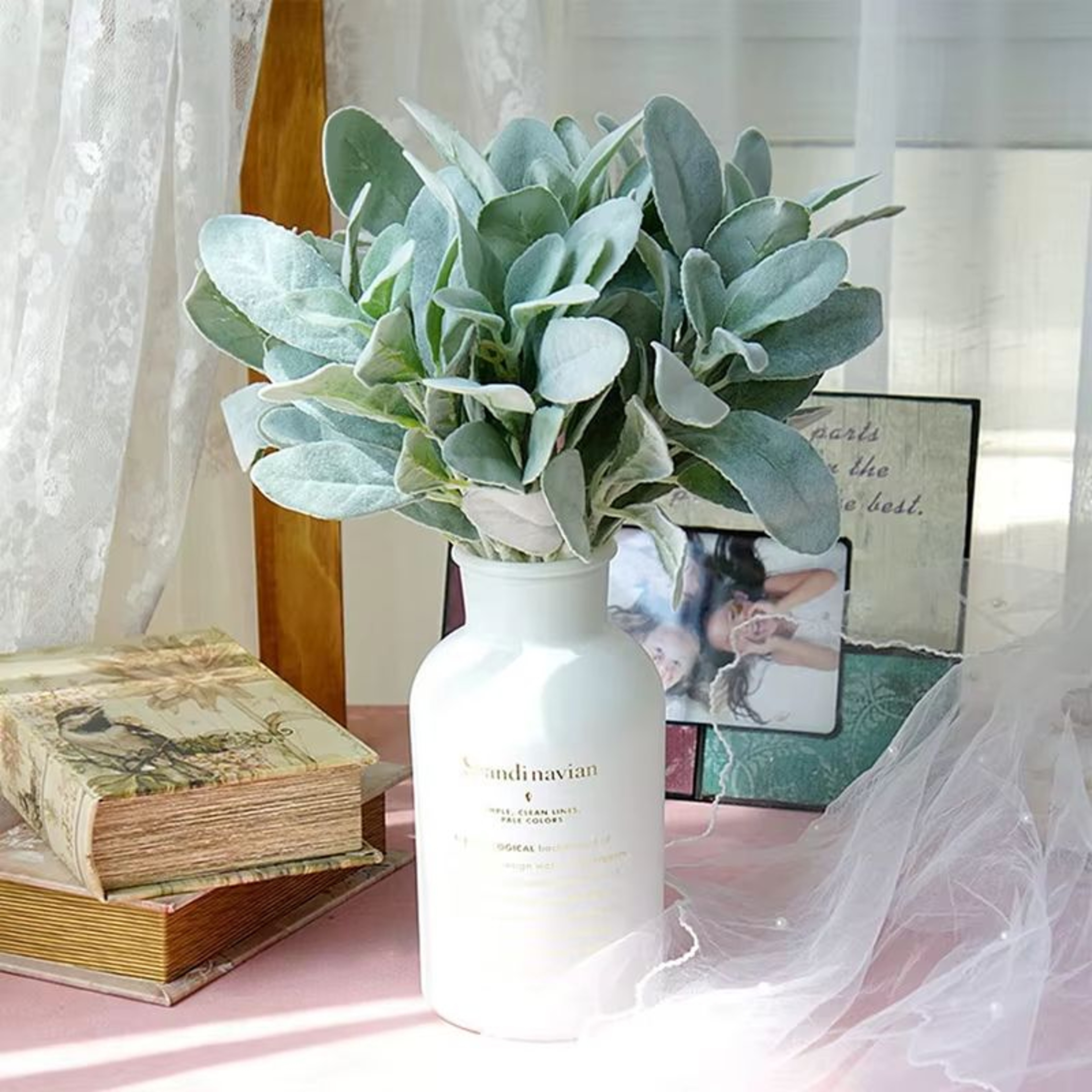 Faux Lambs Ear Greenery Stems Set For Wedding Bouquets And DIY Floral Decor 2