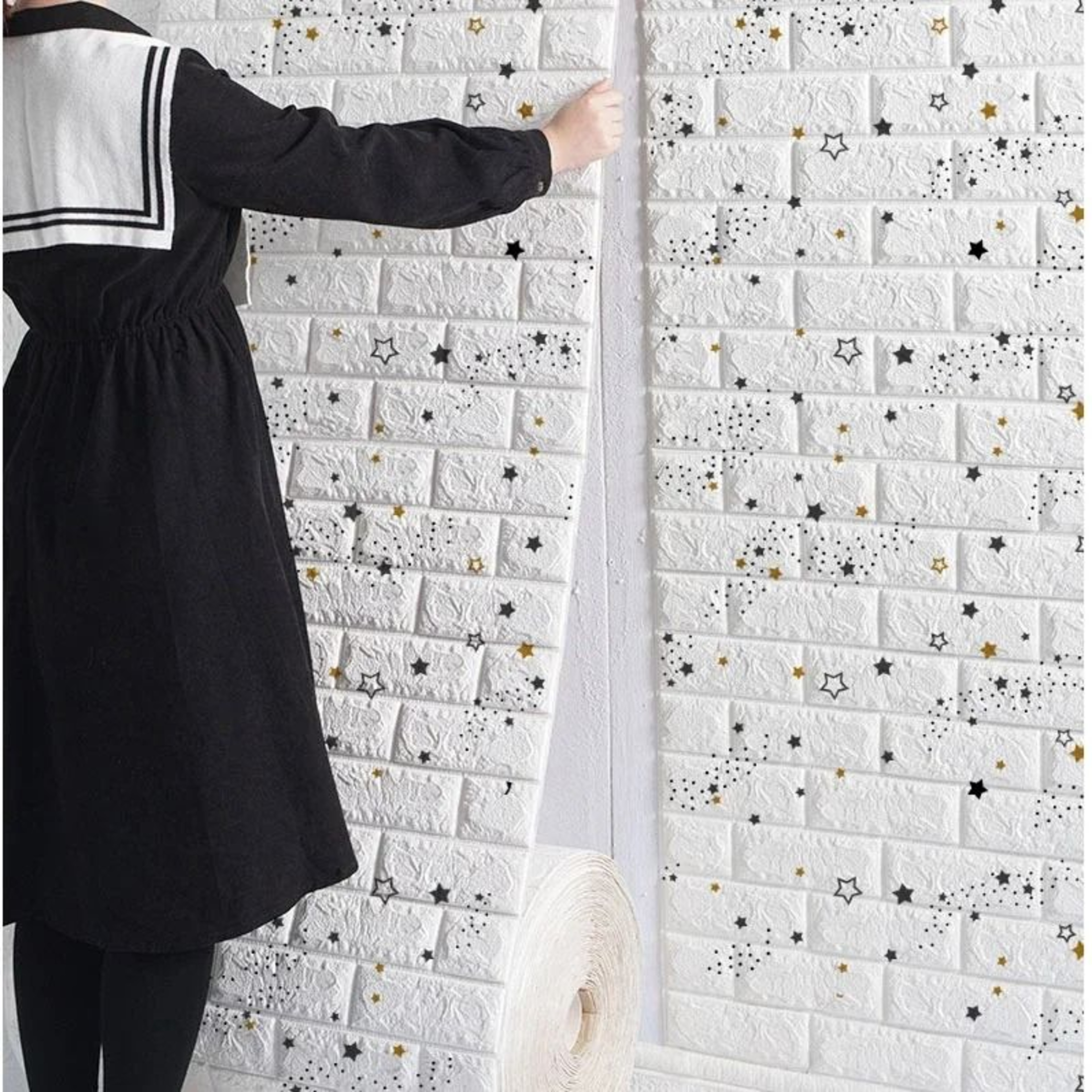 3D Foam Brick Wall Panels Self Adhesive Peel And Stick Wallpaper For Living Room  TV Backdrop 21