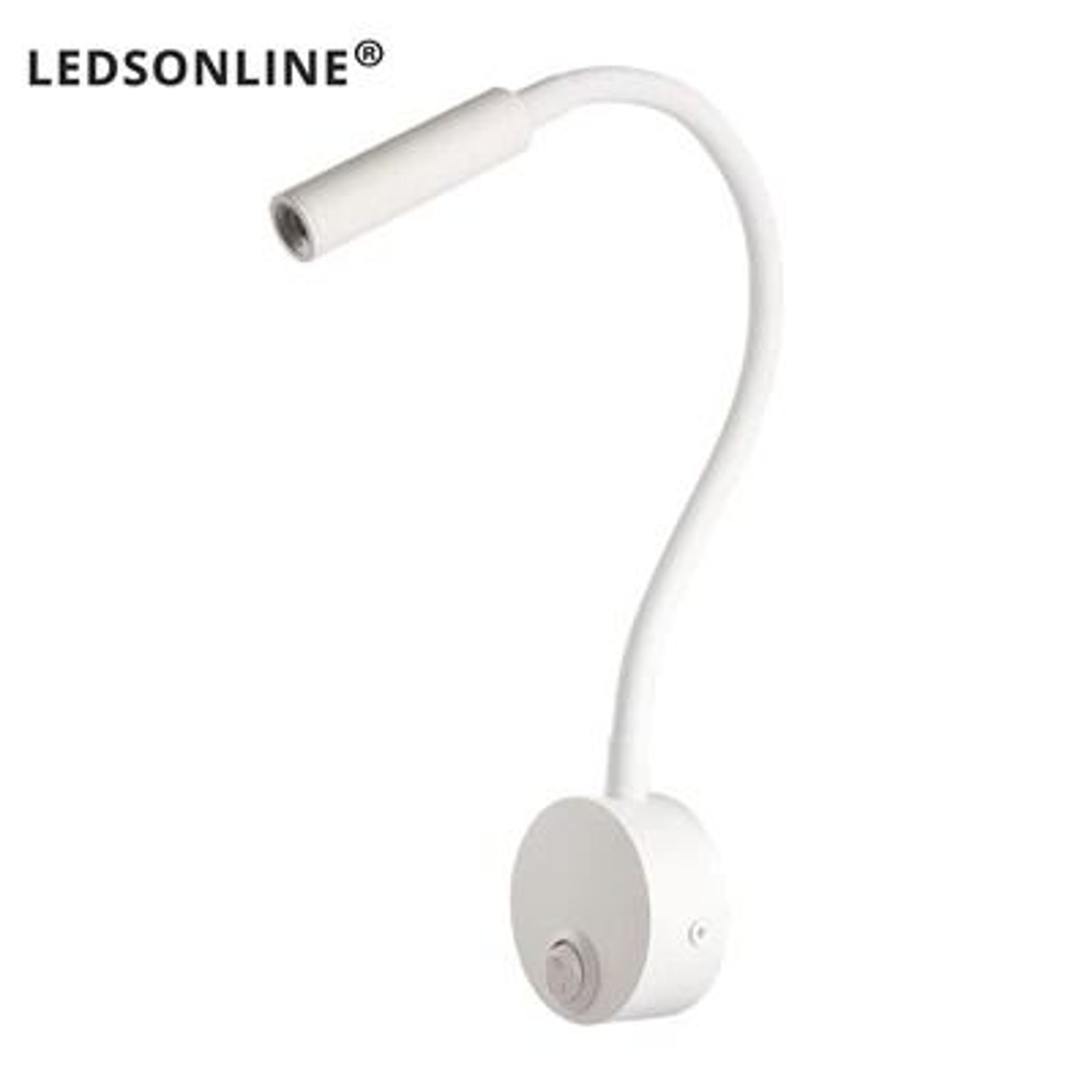 Flexible 3W LED Gooseneck Wall Reading Light Clamp Bedside Lamp With Switch 8