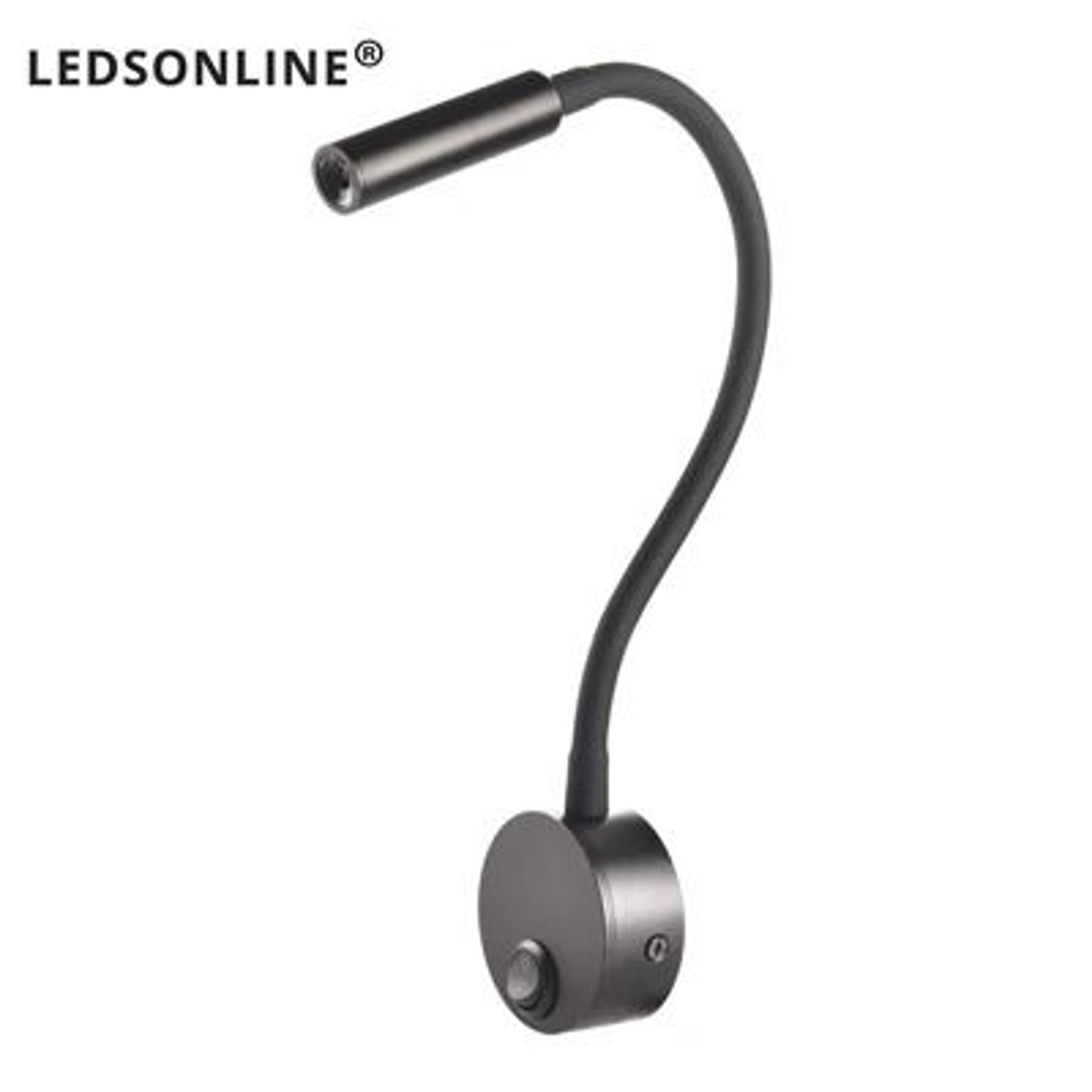 Flexible 3W LED Gooseneck Wall Reading Light Clamp Bedside Lamp With Switch 9
