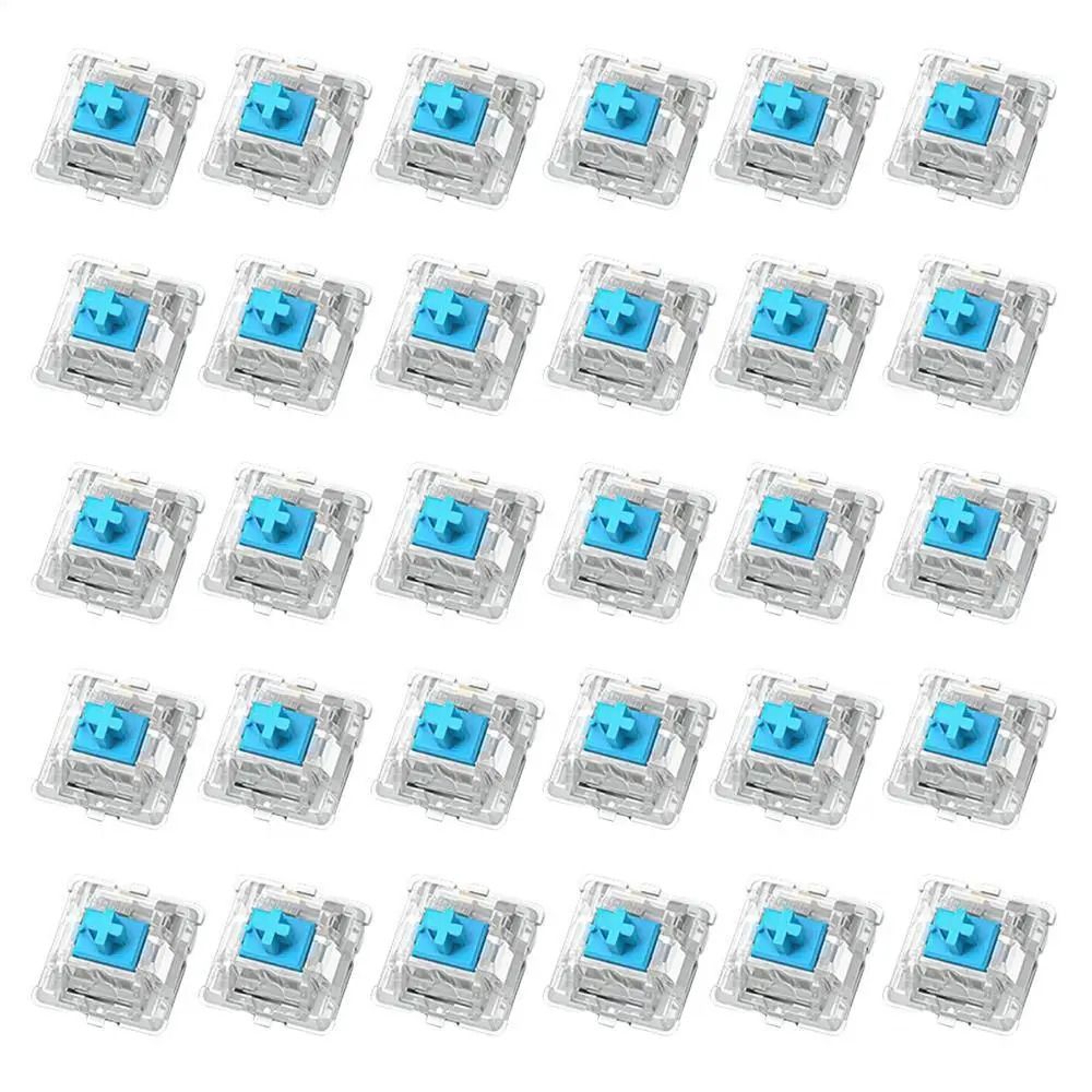 30PCS Mechanical Keyboard Tactile Switch Set  2 Pin Clicker Replacement For DIY Keyboards 6