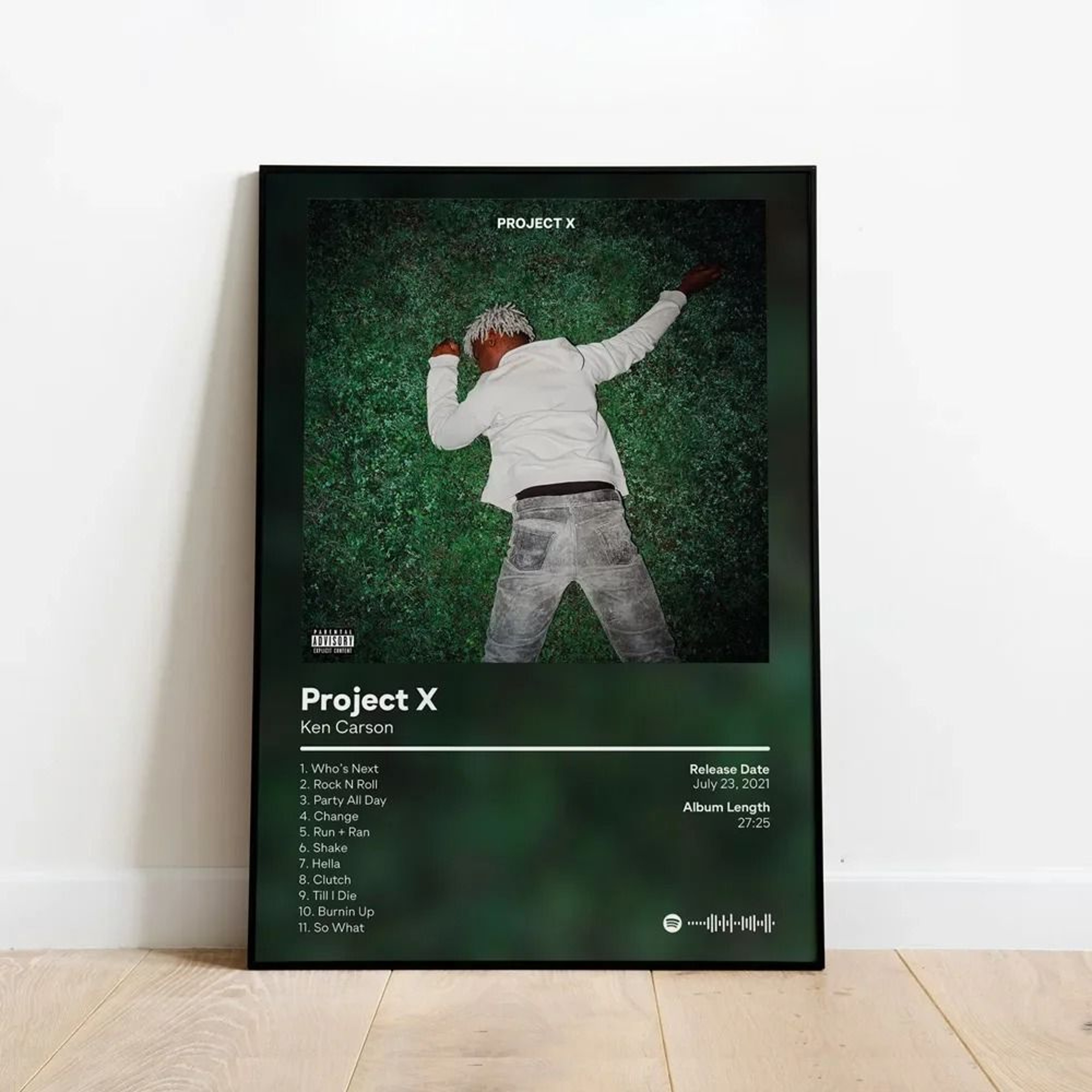 Ken Carson A Great Chaos Album Poster Custom Hip Hop Canvas Wall Art 7