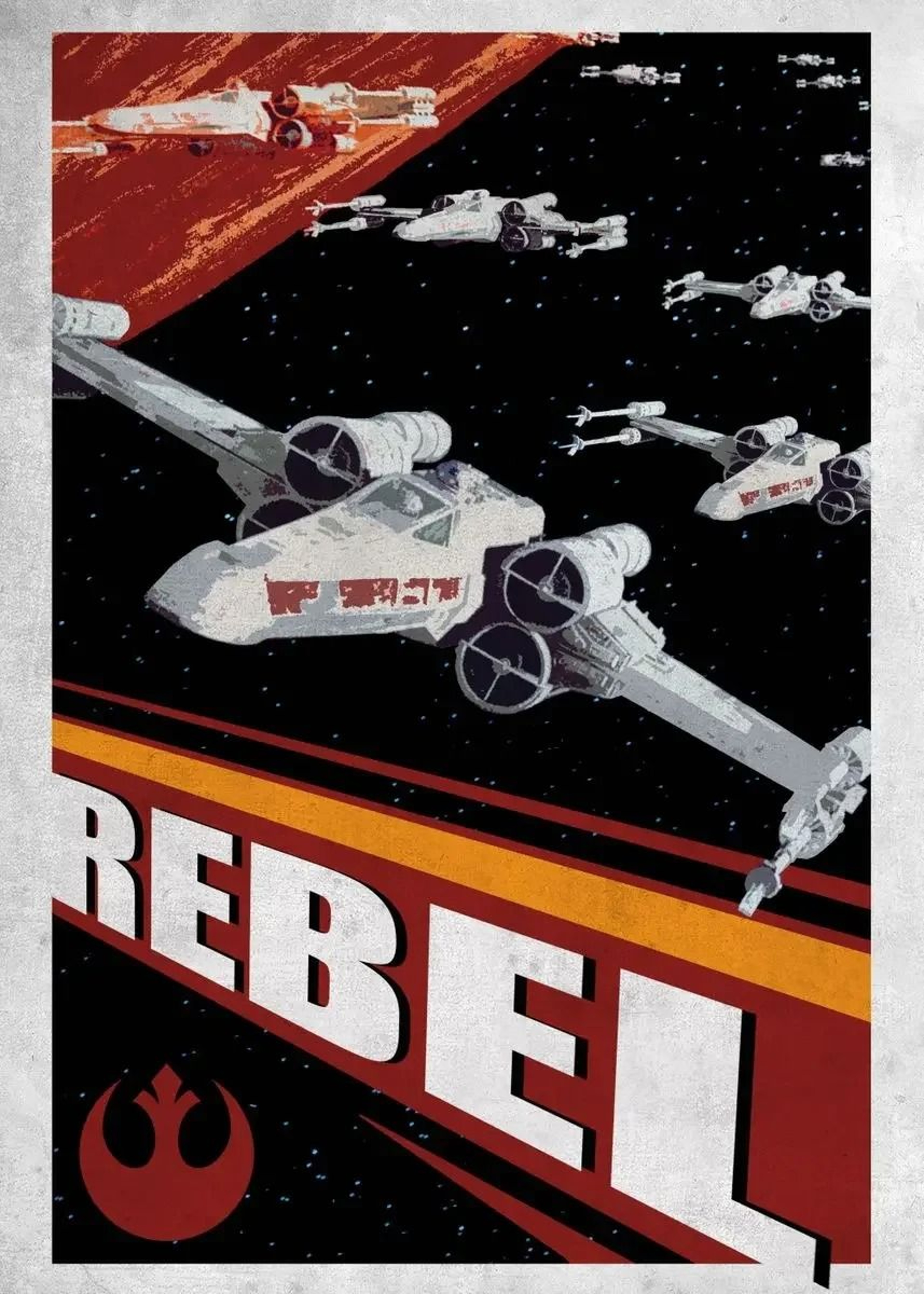 Galactic Retro Propaganda Canvas Poster Space Movie Wall Art 16