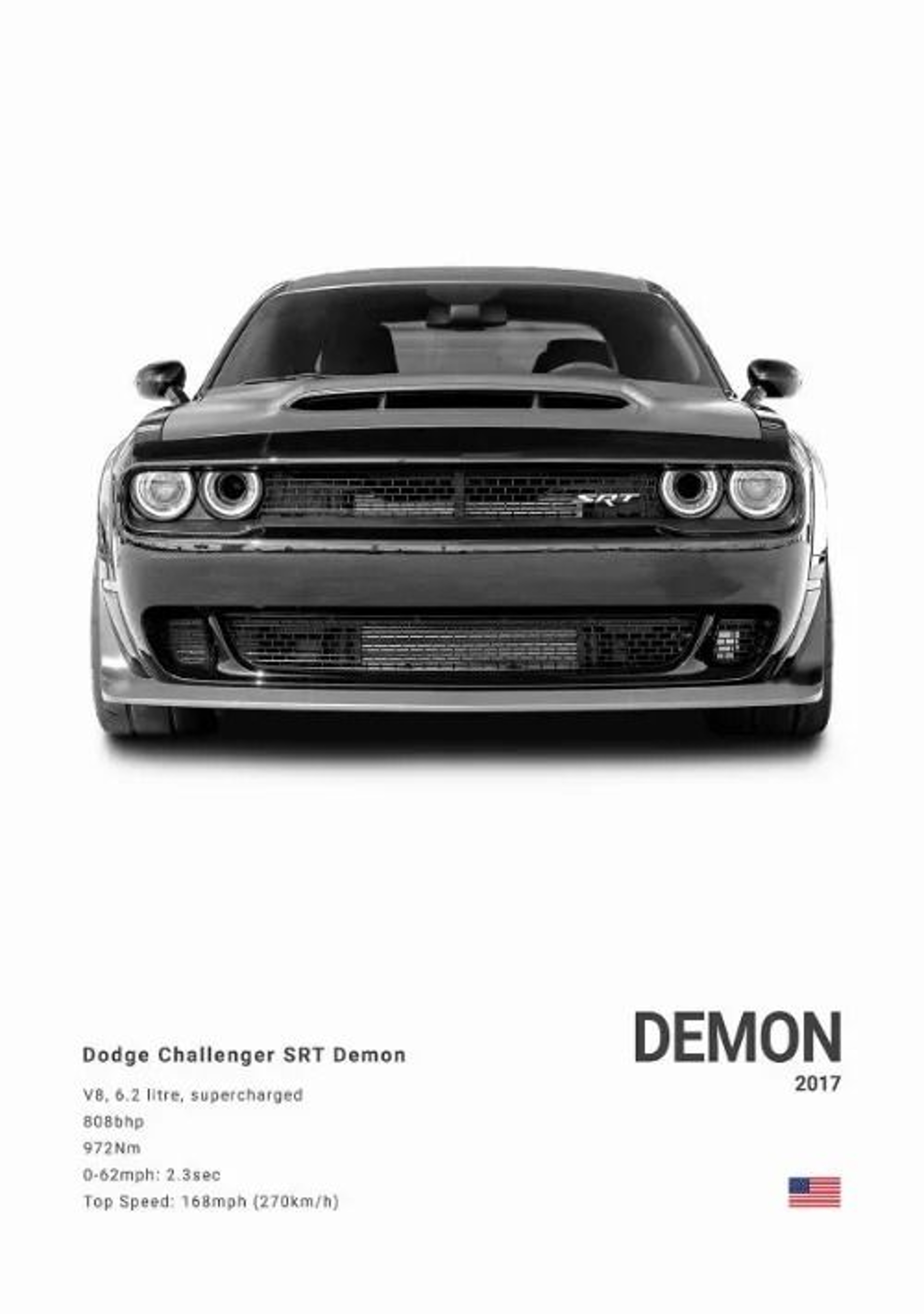 Dodge Challenger SRT Hellcat Redeye Canvas Wall Art Modern Muscle Car Poster 6