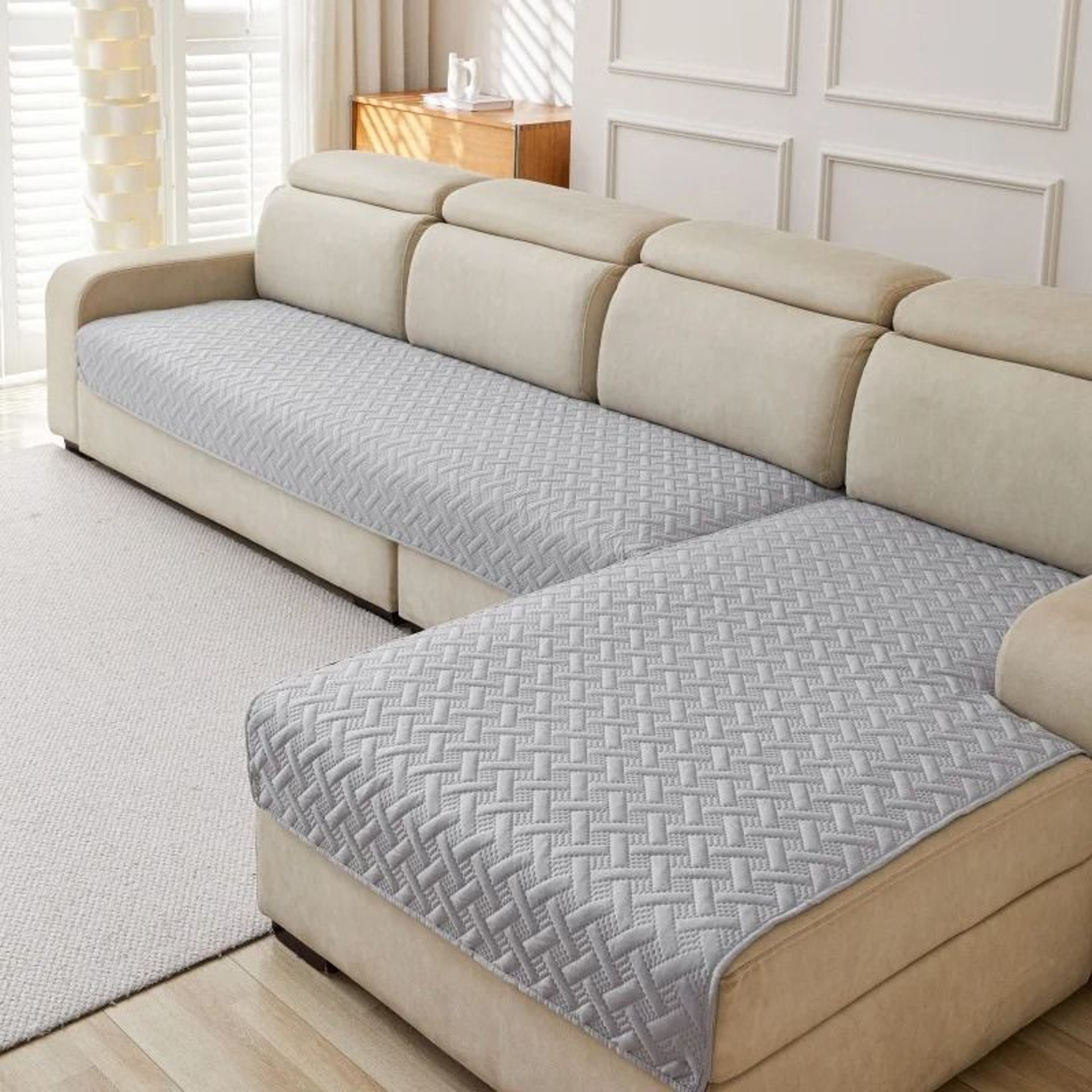 Waterproof Pet Sofa Cover  ScratchProof Washable Couch Protector With Embroidered Design 10
