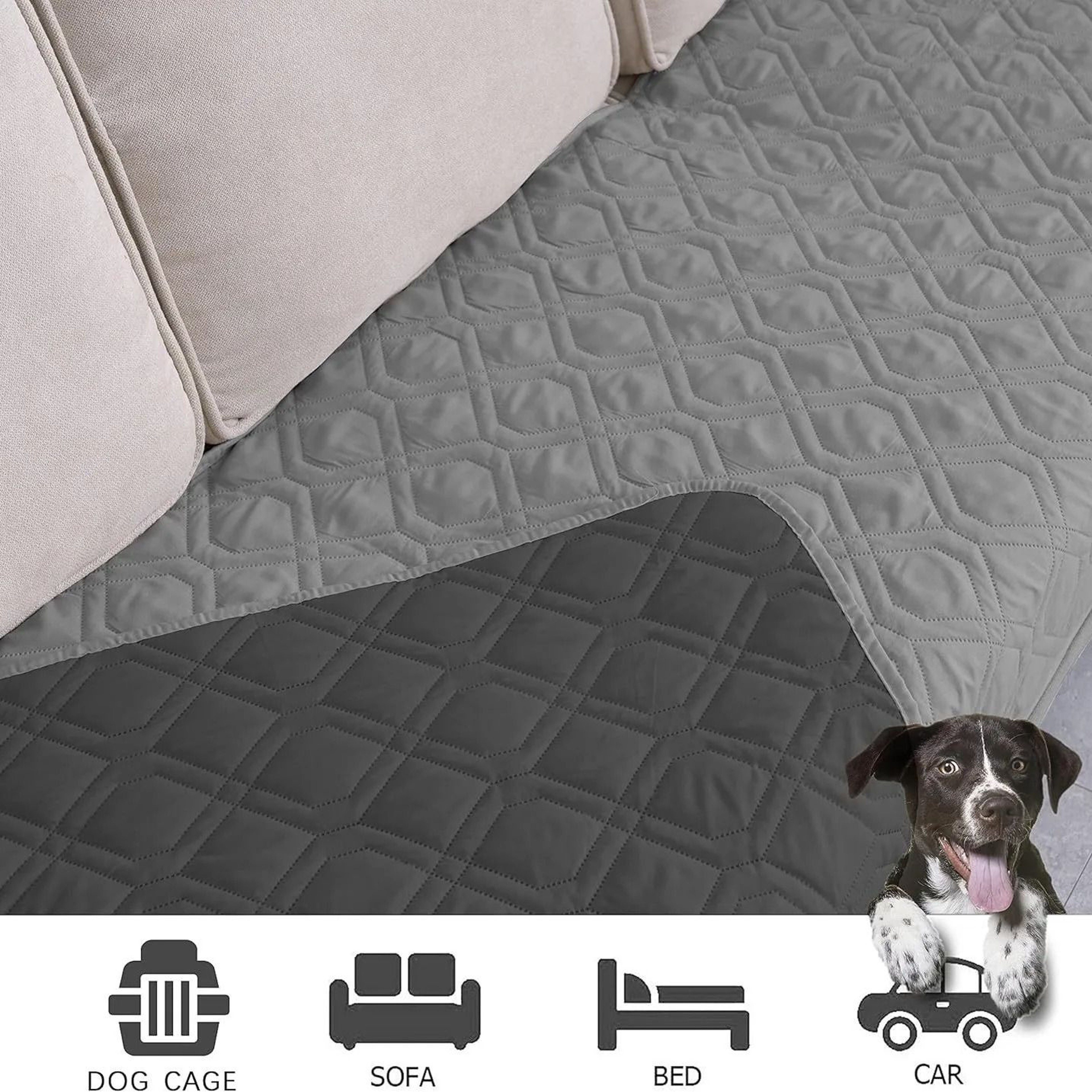 Waterproof Pet Sofa Cover  ScratchProof Washable Couch Protector With Embroidered Design 3