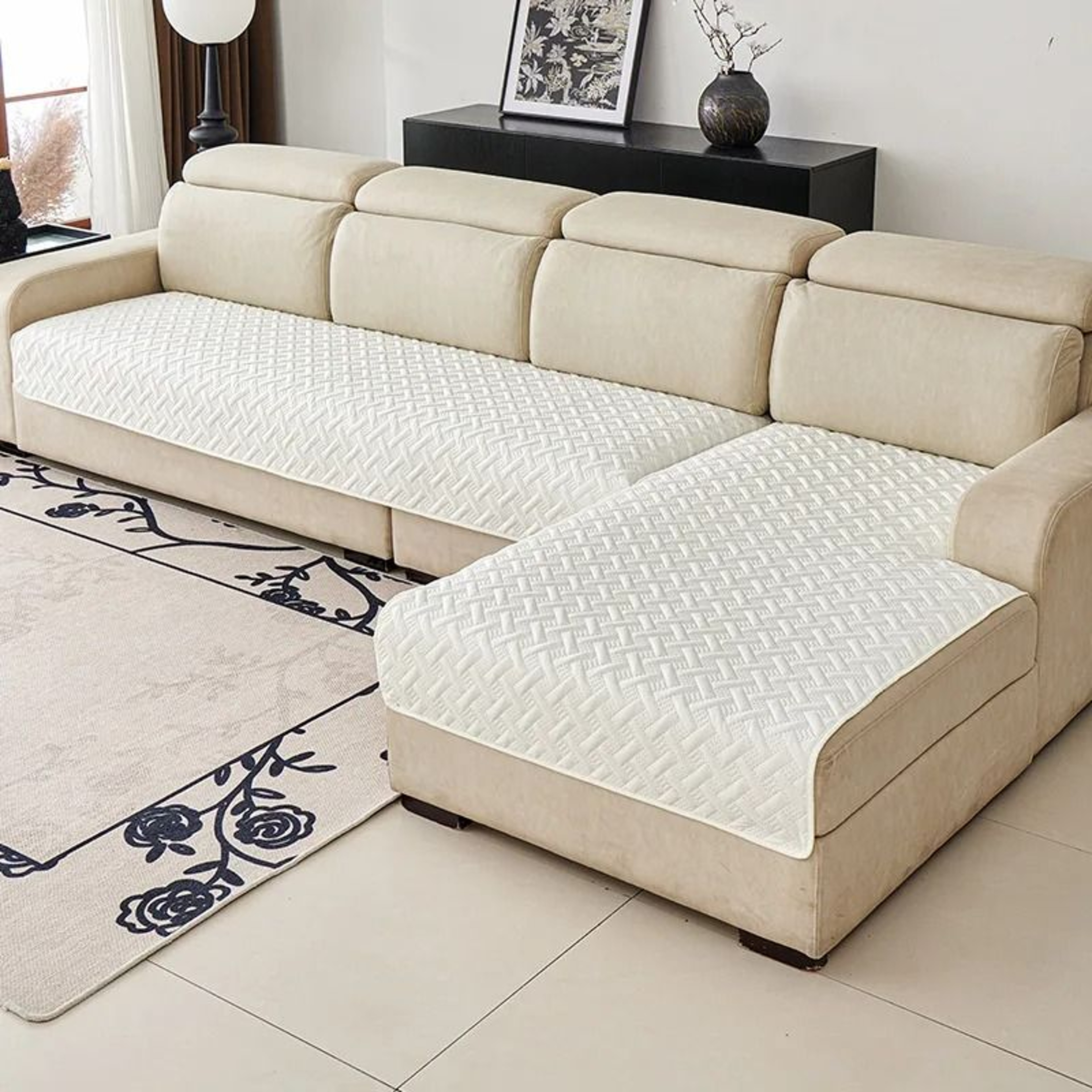 Waterproof Pet Sofa Cover  ScratchProof Washable Couch Protector With Embroidered Design 7