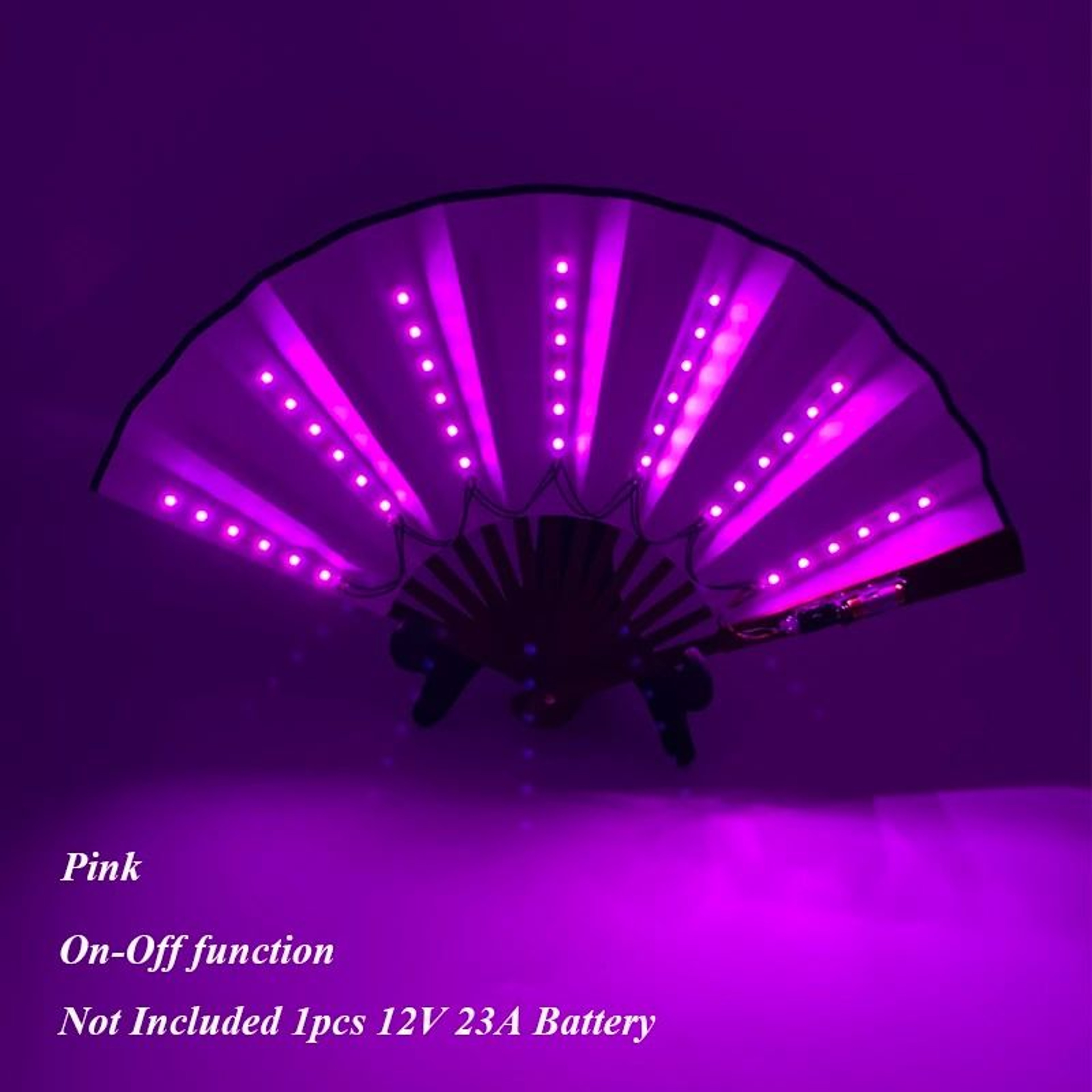 LED Neon Folding Rave Fan  Luminous Party Hand Fan For Festivals  Events 7