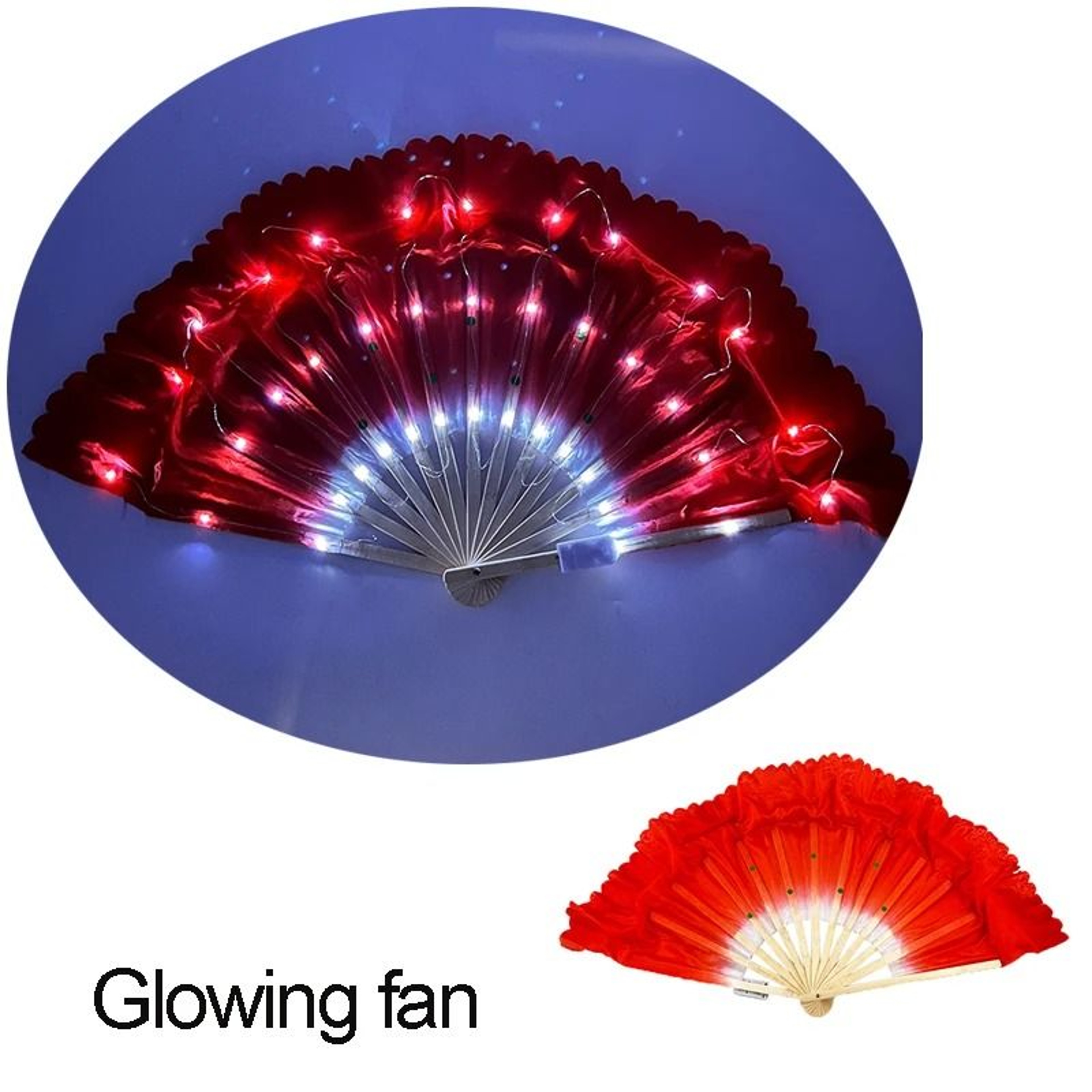 LED Neon Folding Rave Fan  Luminous Party Hand Fan For Festivals  Events 26