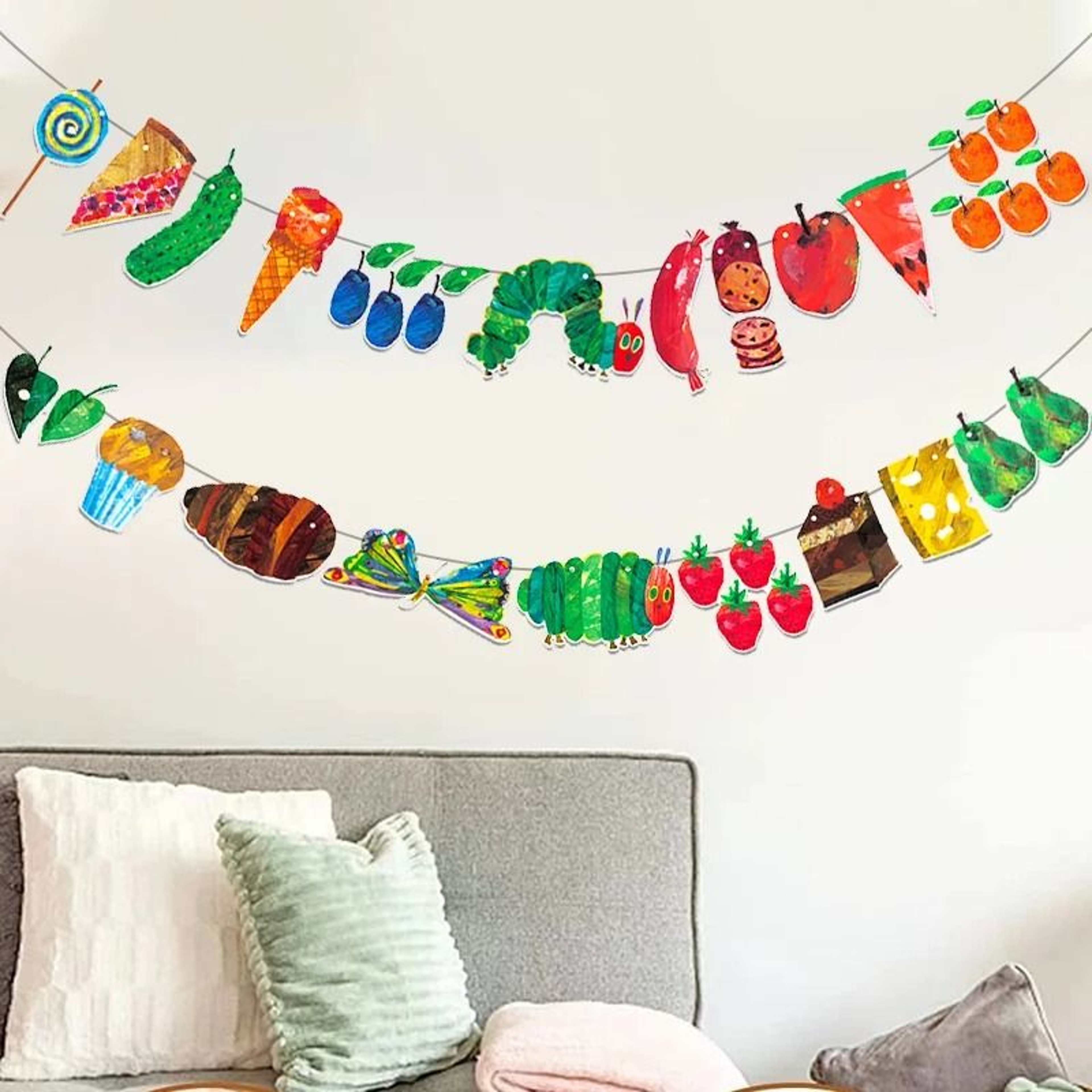 The Very Hungry Caterpillar Classroom Banner Flag Set With 984ft Hanging Rope 2