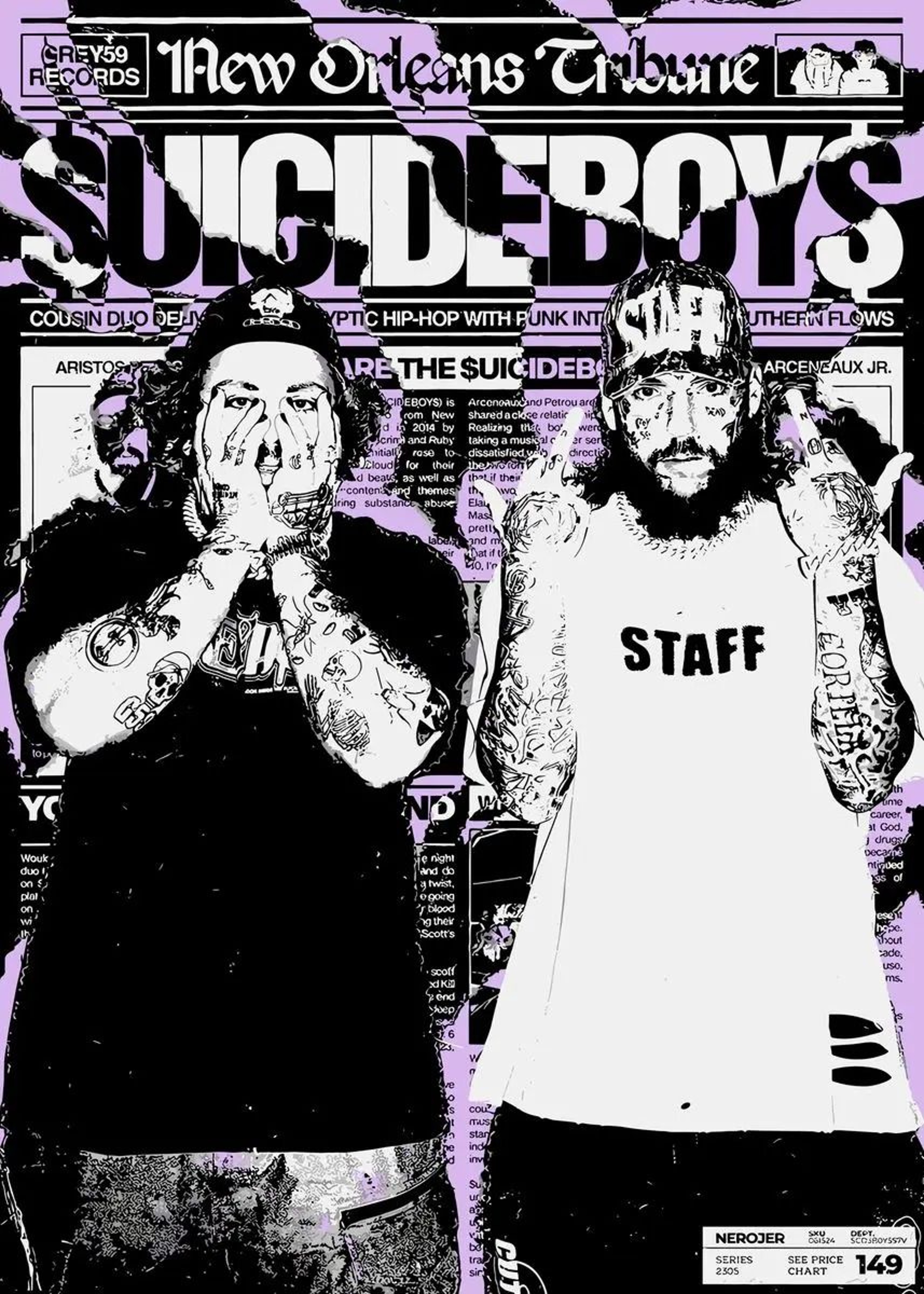 Vintage Suicideboys Album Canvas Poster  Hip Hop Wall Art Room Decor 8