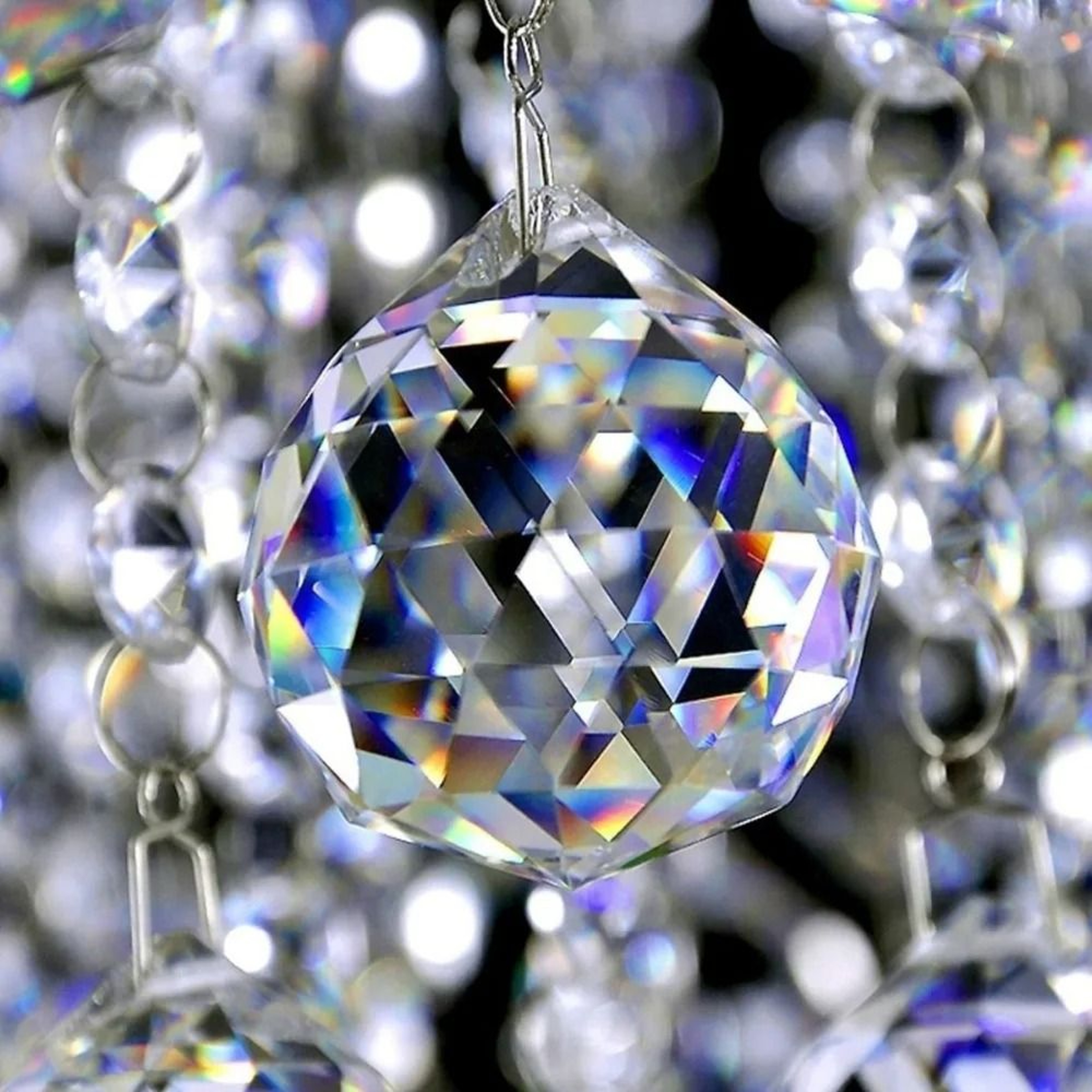 Faceted Crystal Ball Prism Suncatcher For Chandelier And Home Decor 2050mm 1