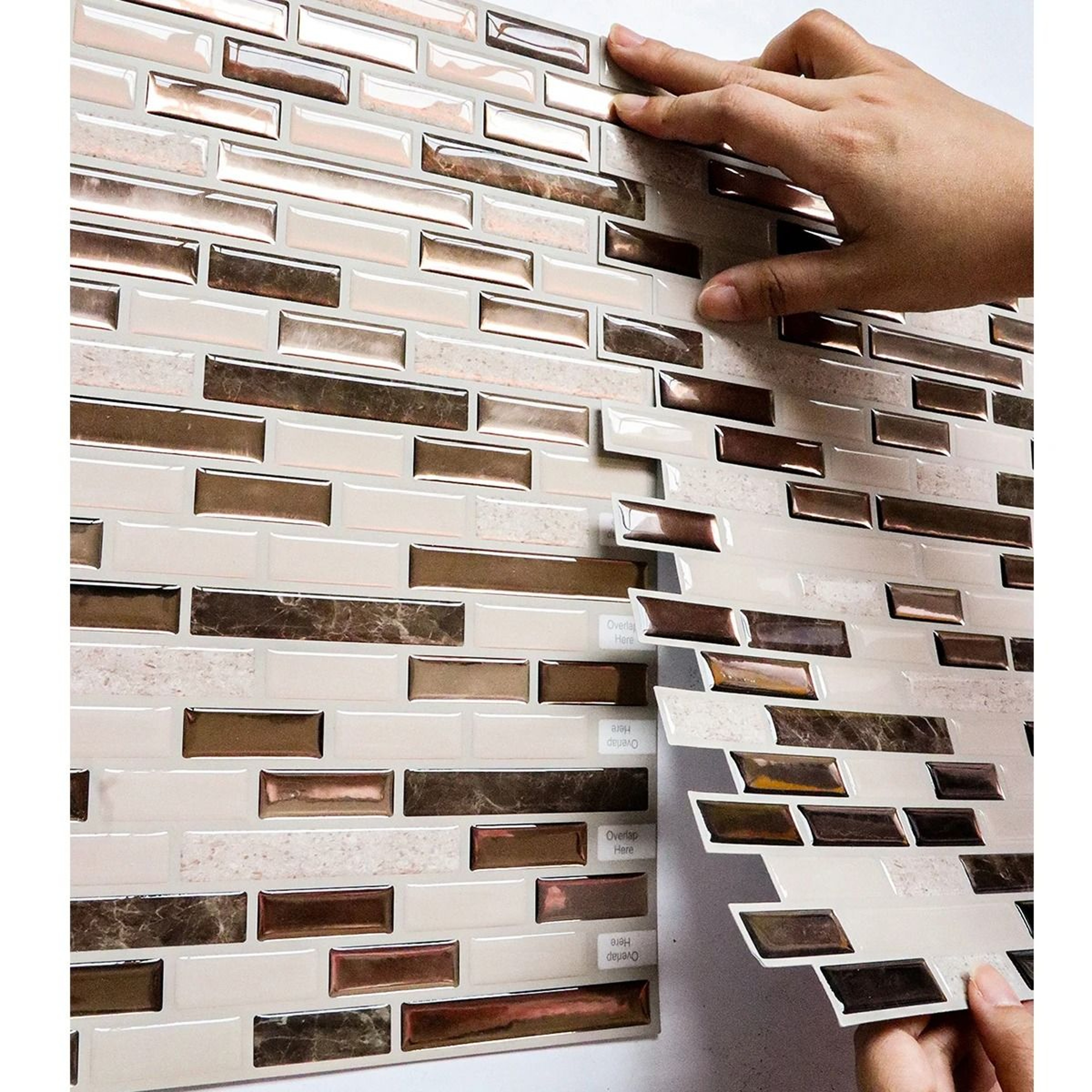 3D Waterproof Peel And Stick Kitchen Wall Tiles 12x12in 510PCS Set 5