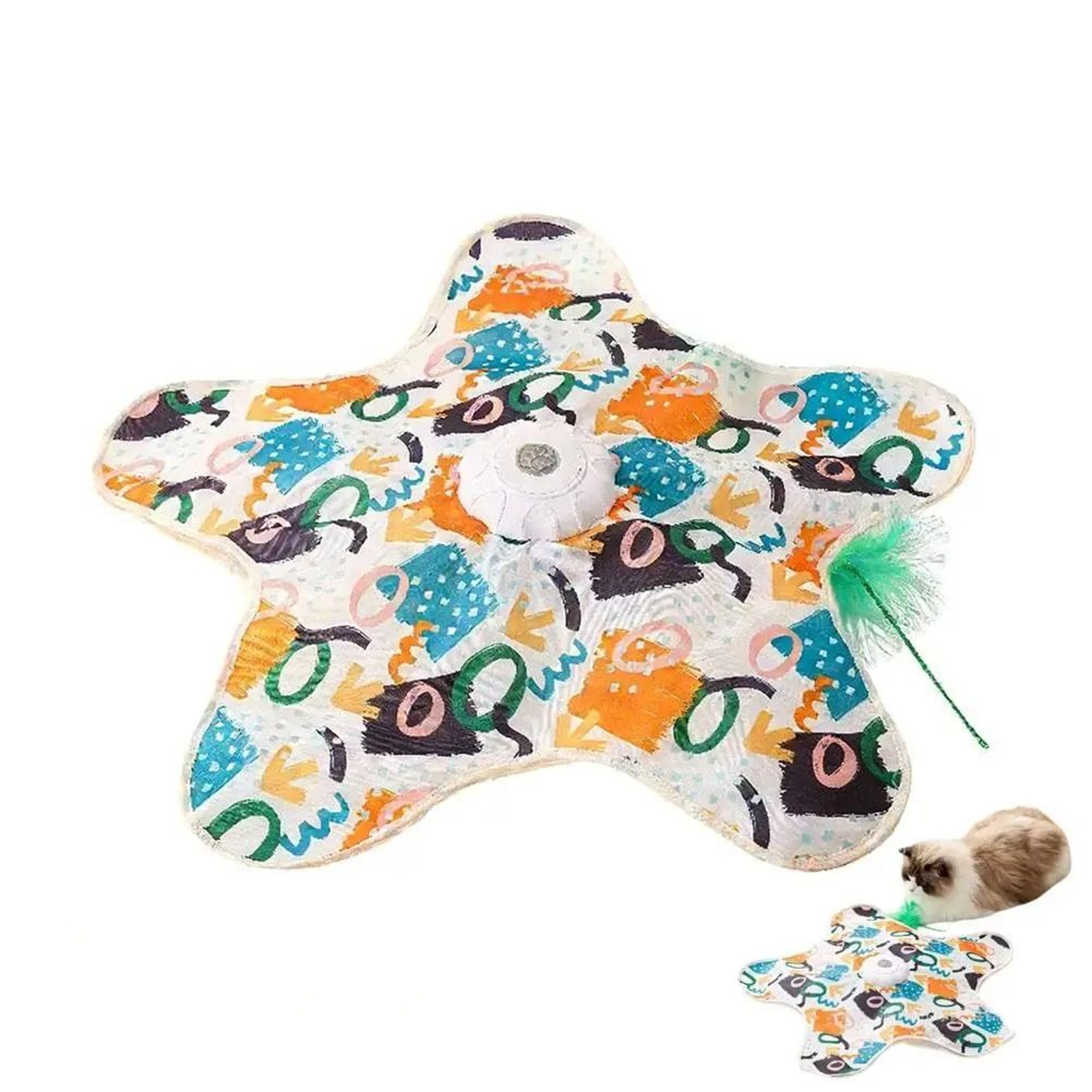 Automatic Feather Chase Cat Toy With Animal Sounds And Interactive Turntable 7