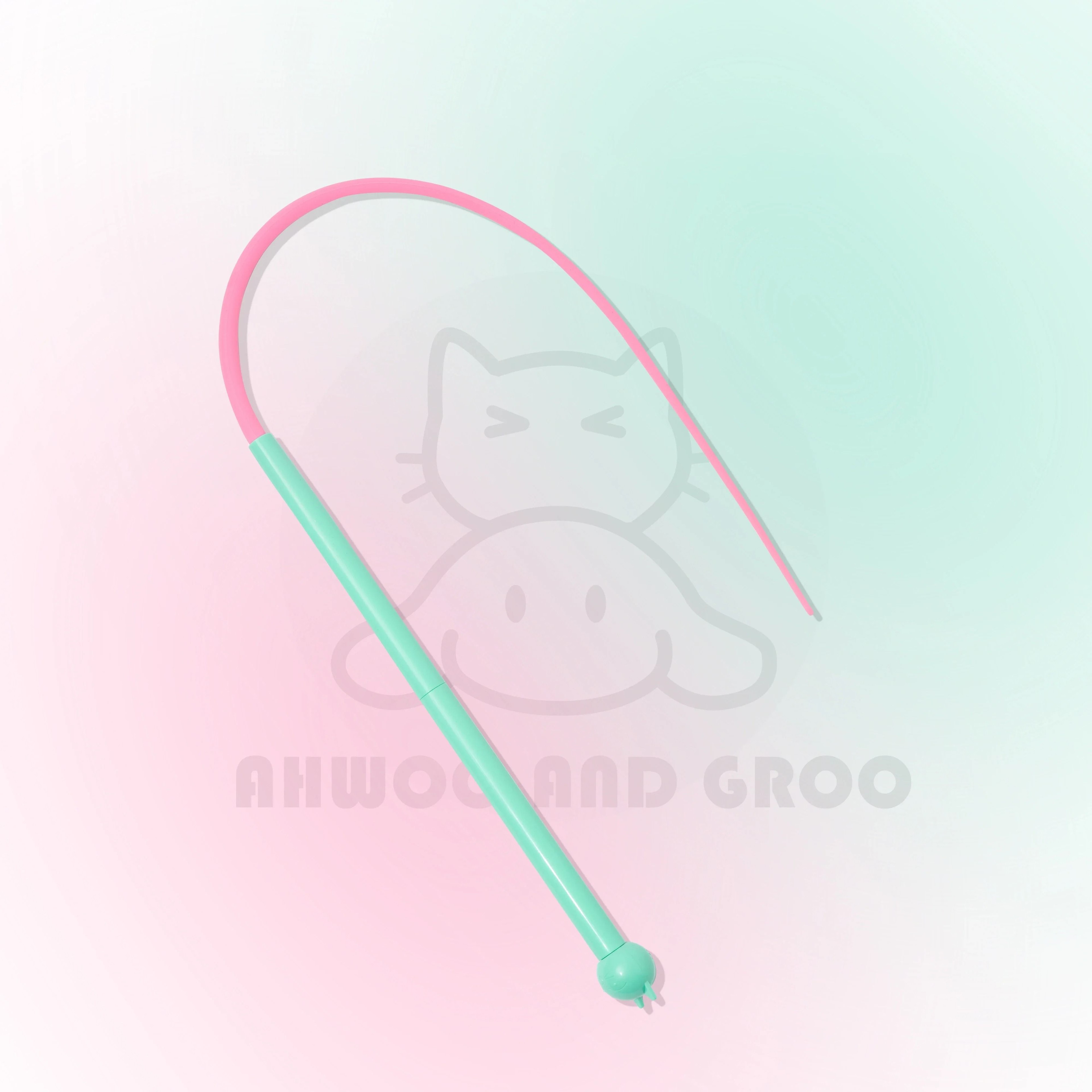 Macaron Mouse Tail Cat Wand Toy With Bell  Flexible Silicone Teaser Tail 12