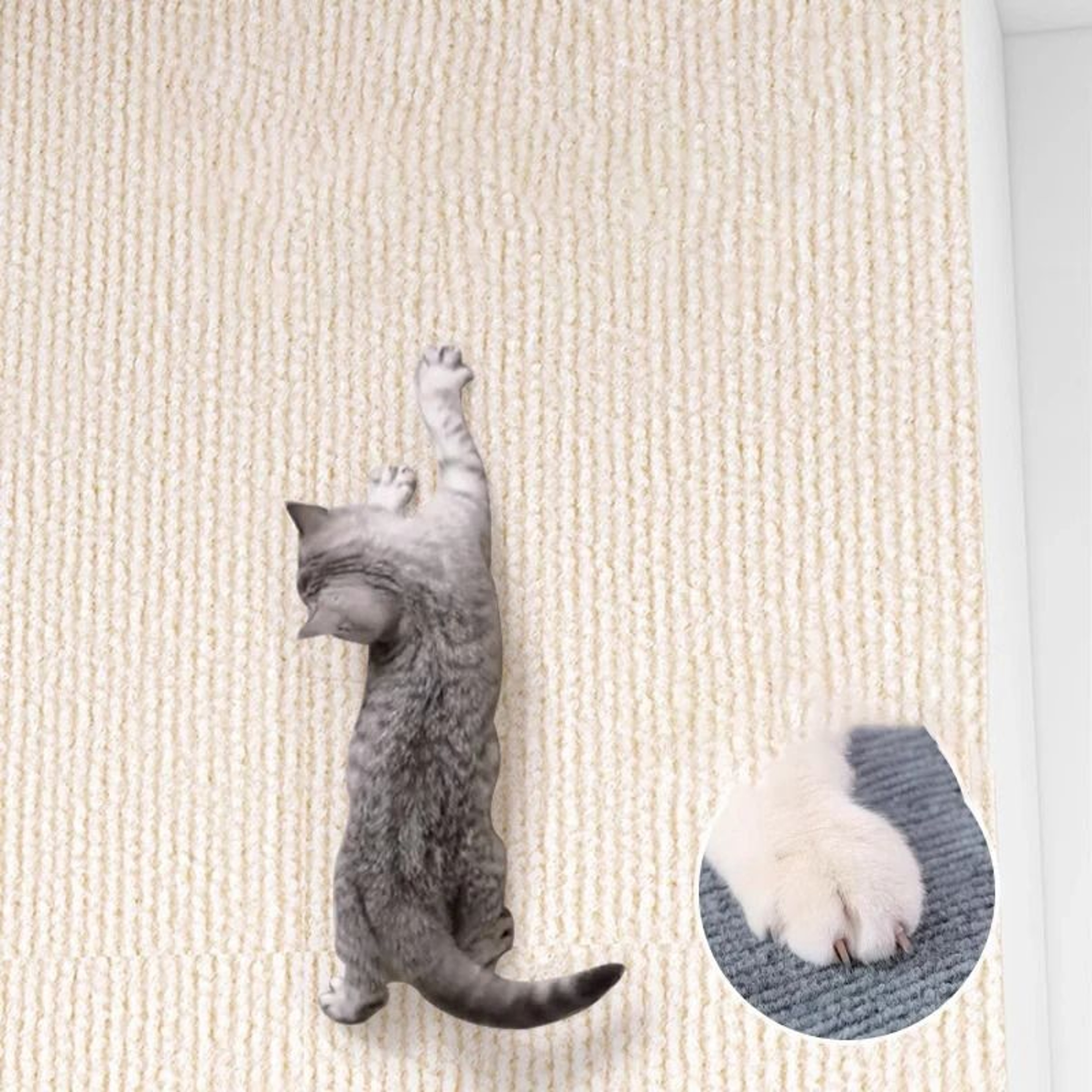 SelfAdhesive Cat Climbing Wall Mat  Scratch Protection Cover For Furniture Sofas And Walls 5
