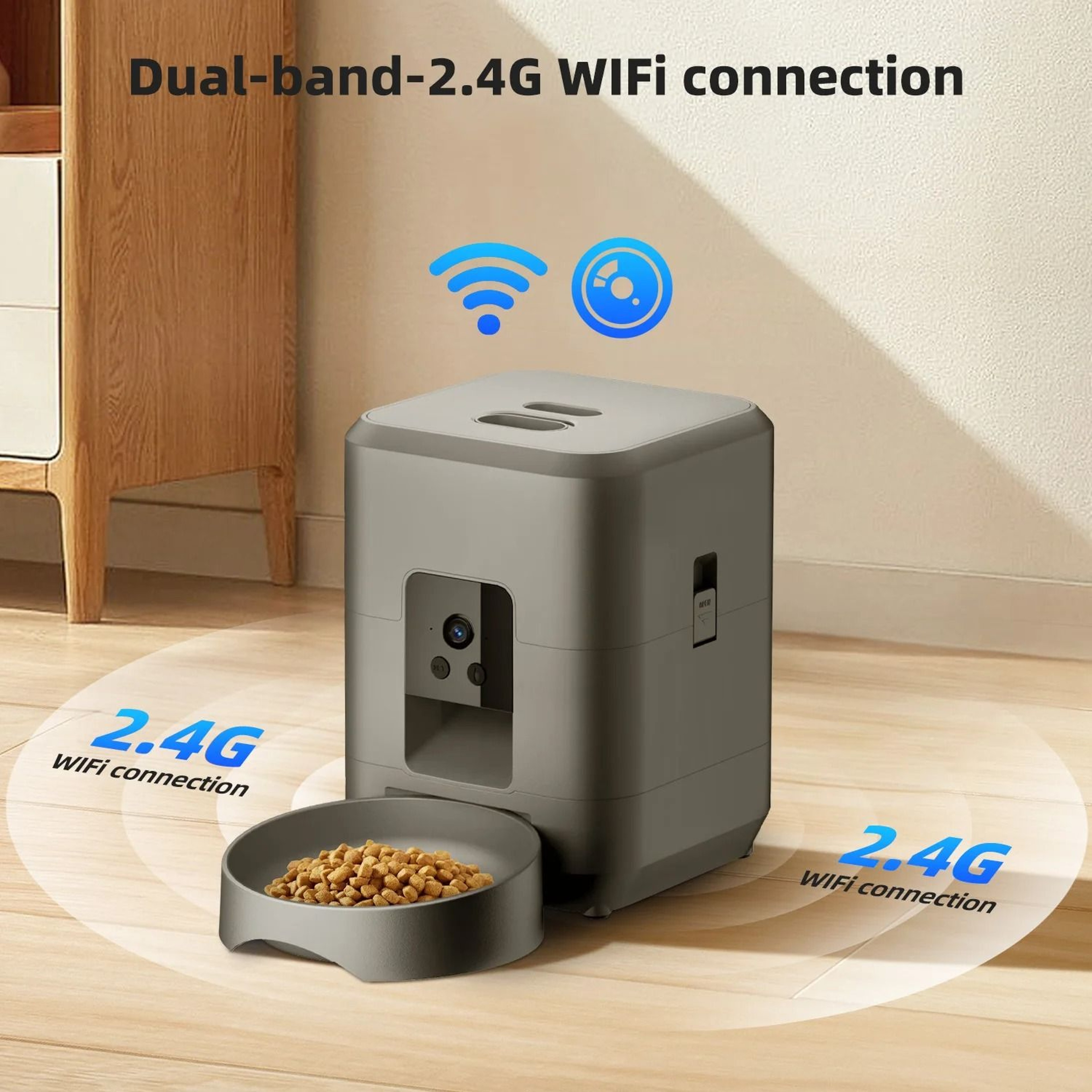 SmartServe 2L WiFi Automatic Pet Feeder With Camera For Cats  Dogs 3