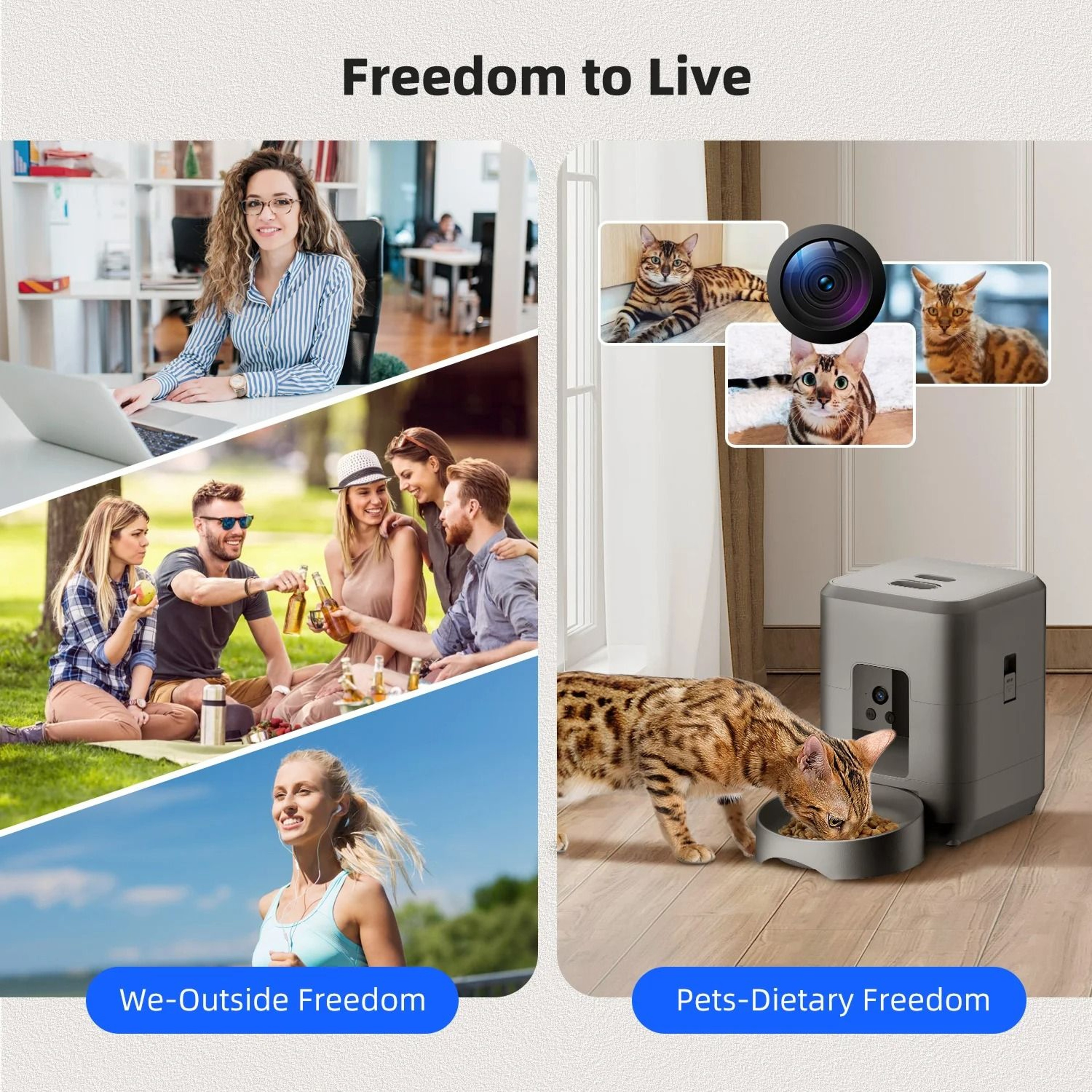 SmartServe 2L WiFi Automatic Pet Feeder With Camera For Cats  Dogs 4